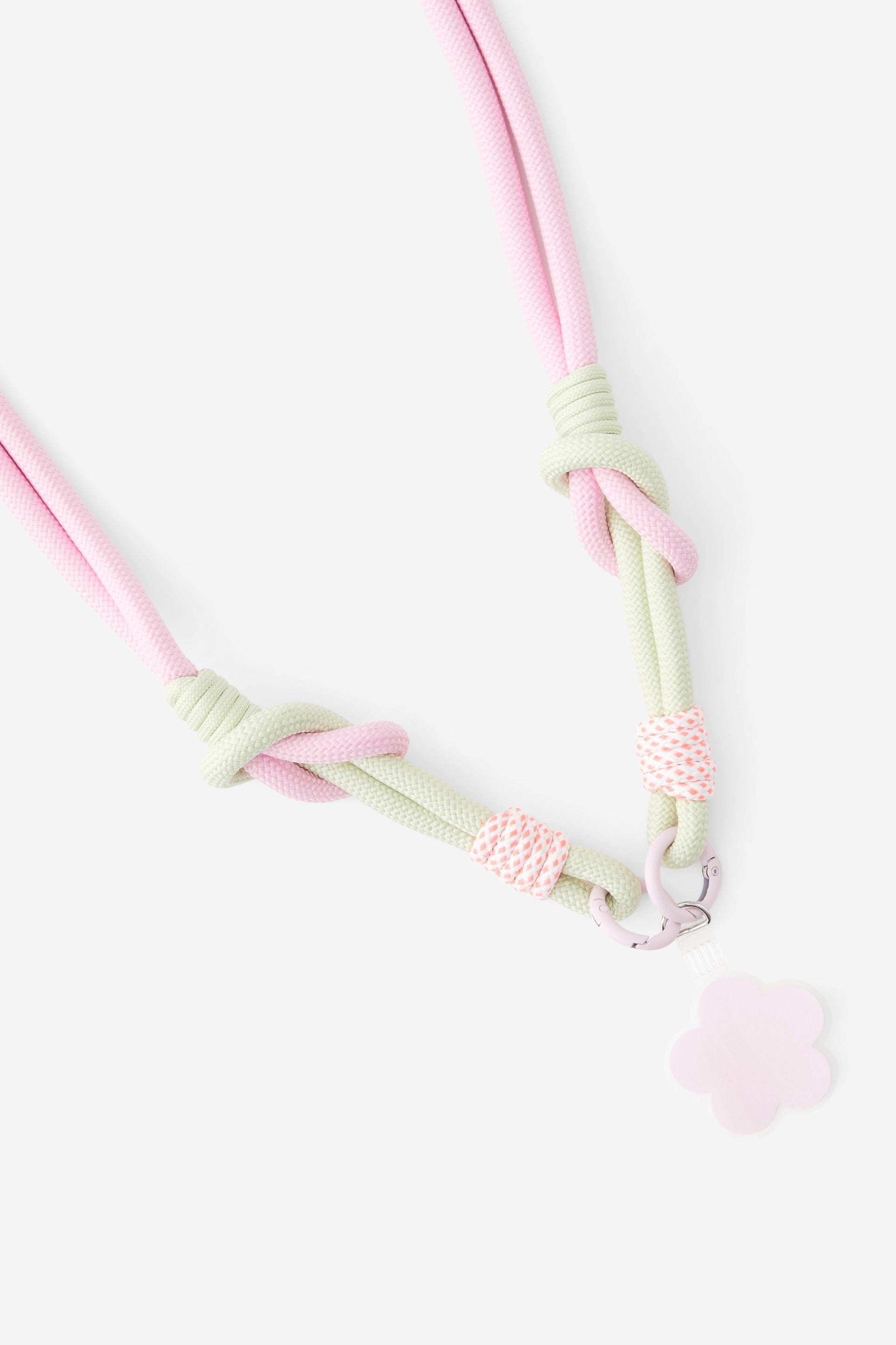 Lanyard Crossbody Strap (Pink Flower)