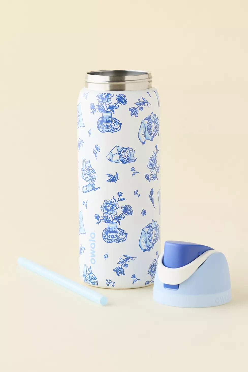 Owala Free Sip 32oz Water Bottle (Delft Cat)