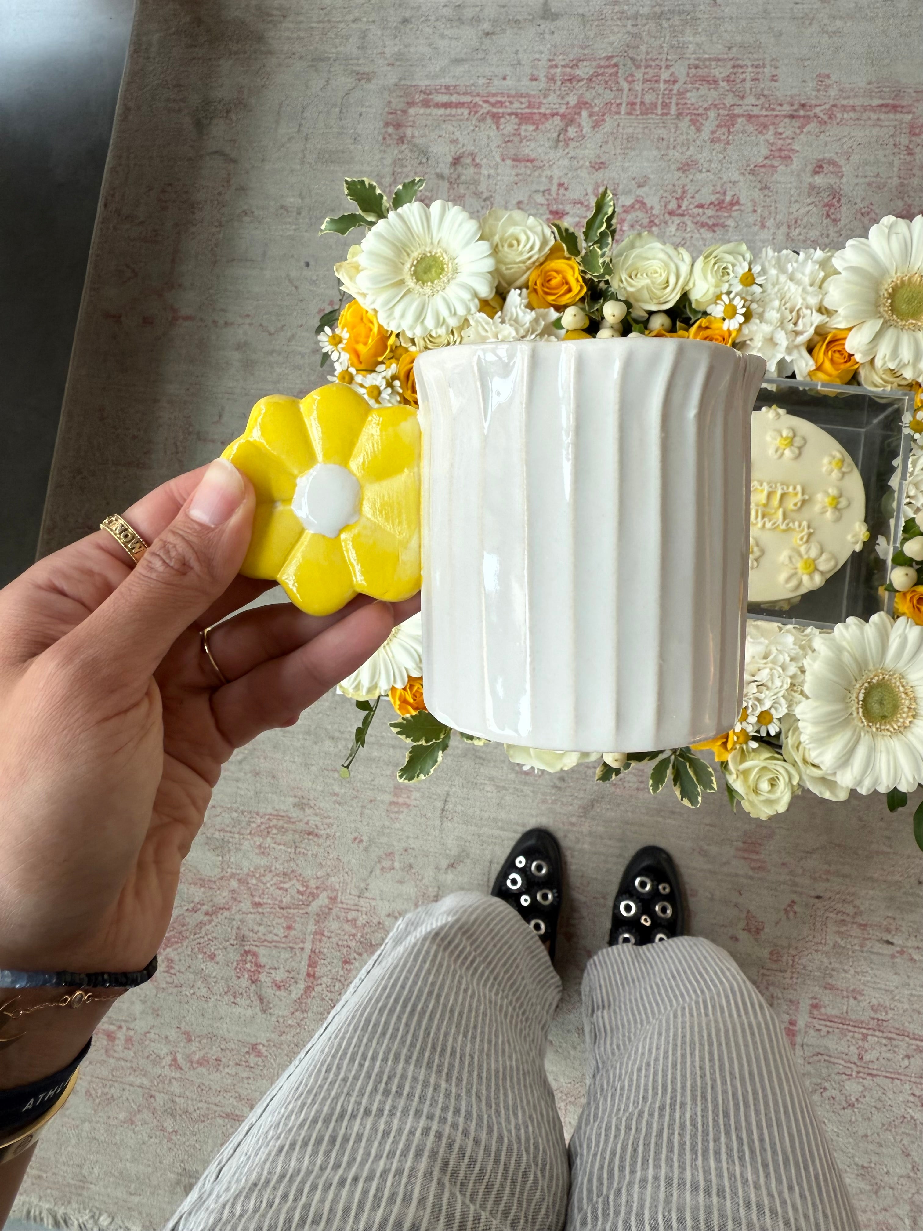 Golden Daisy Birthday Tray
