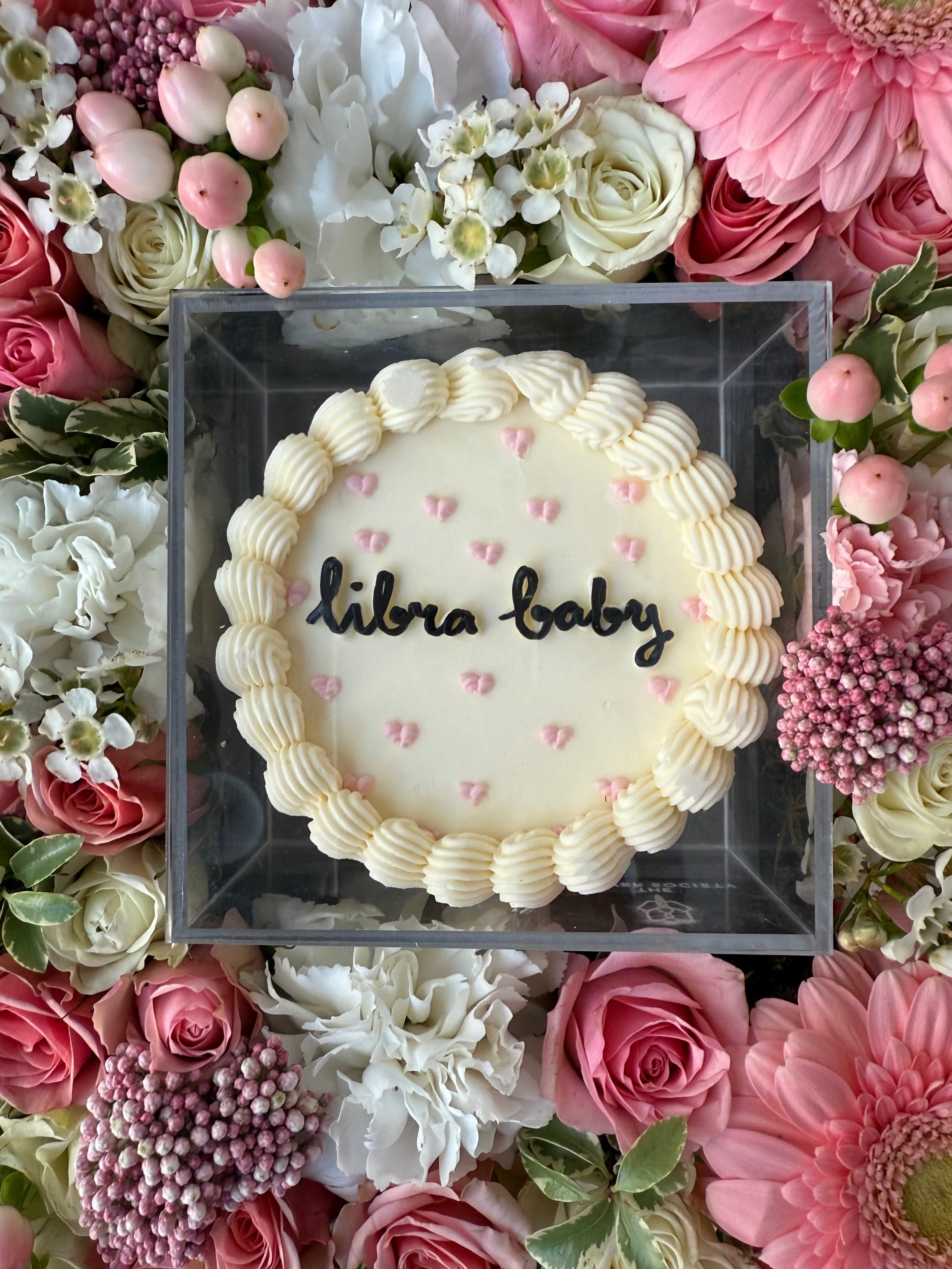 Libra Bows Birthday Tray (w/ Candle)