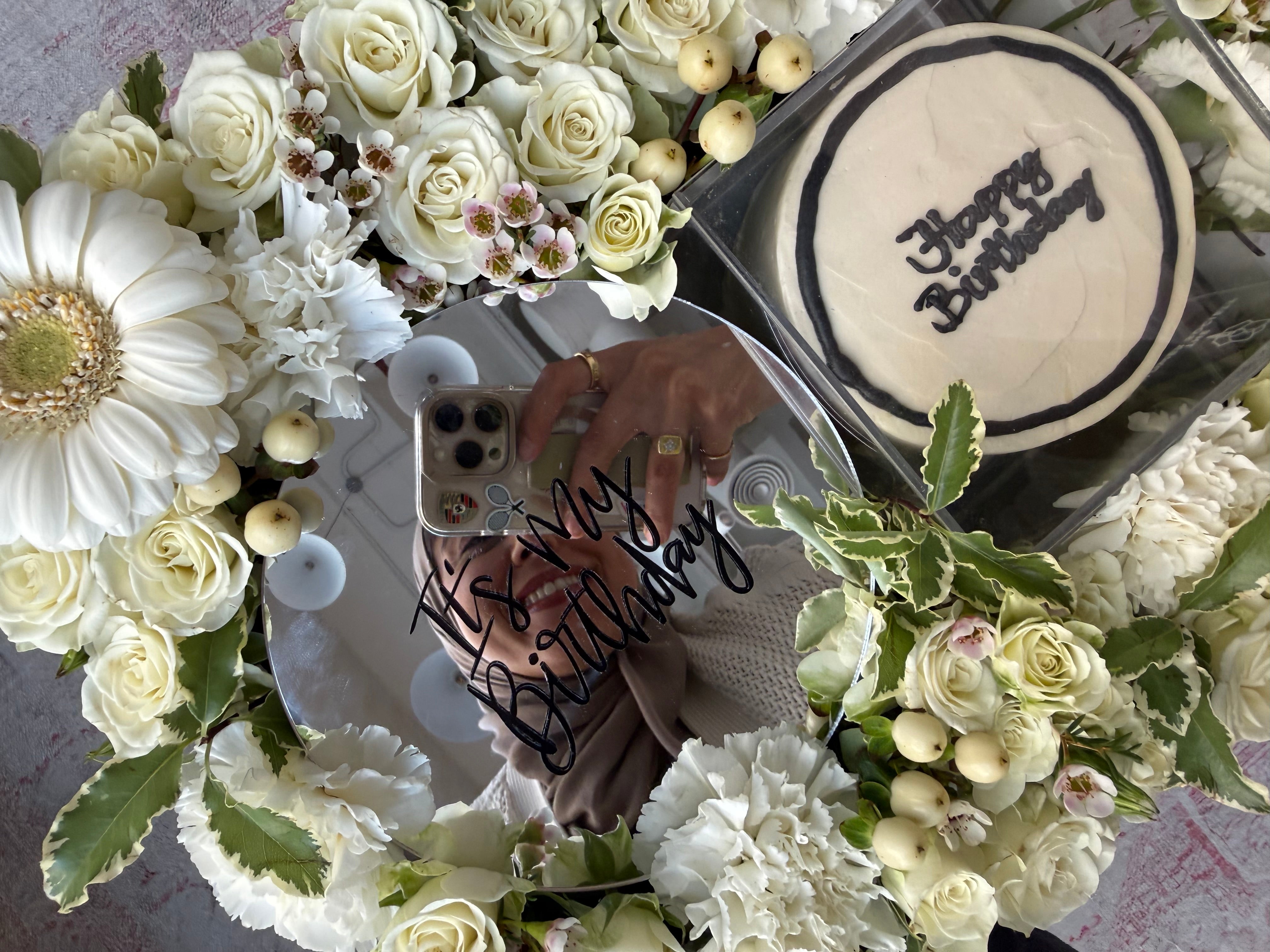 It’s My Birthday Tray w/ Mirror Black