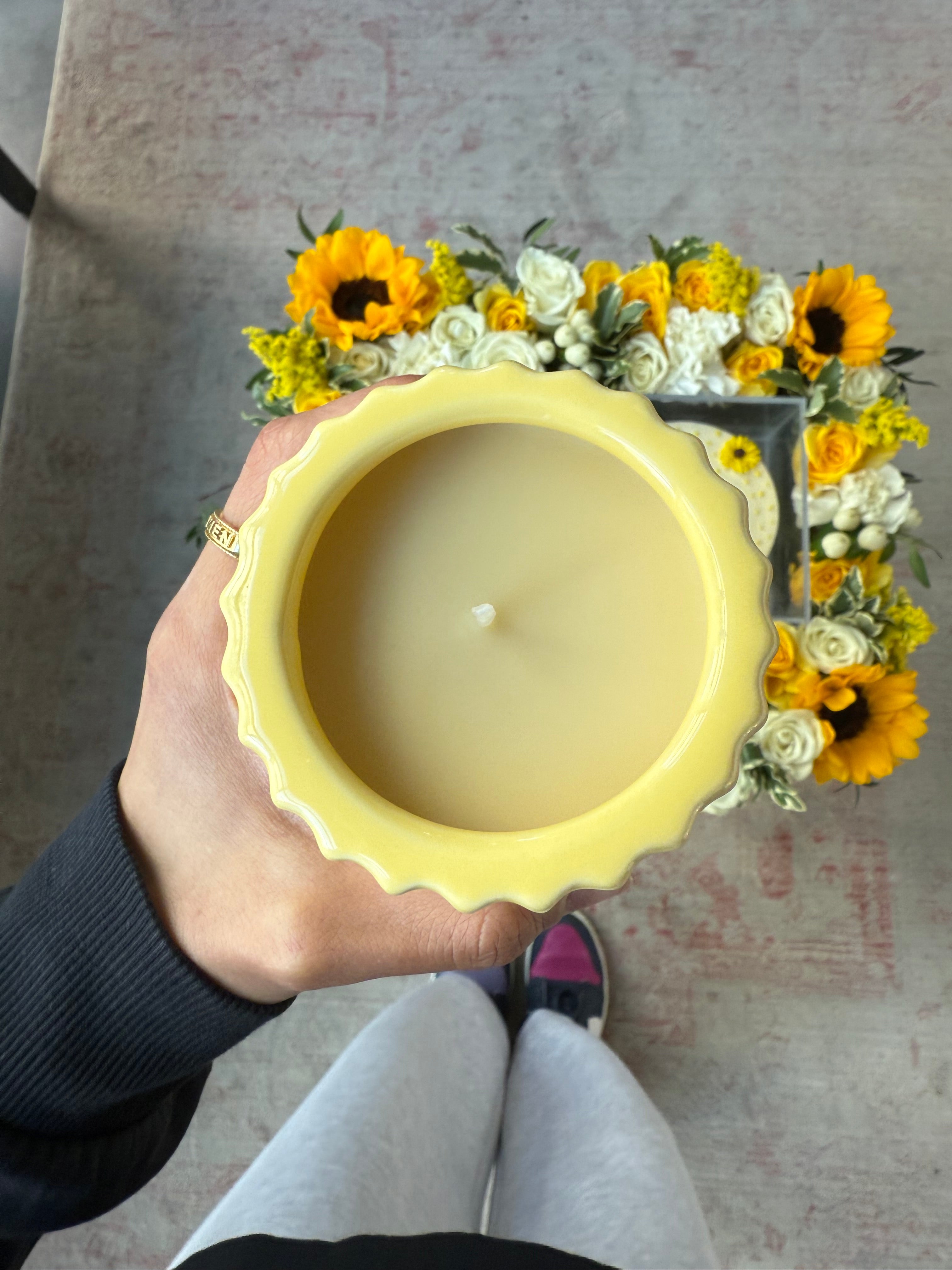Sunflower Birthday Tray w/ Candle