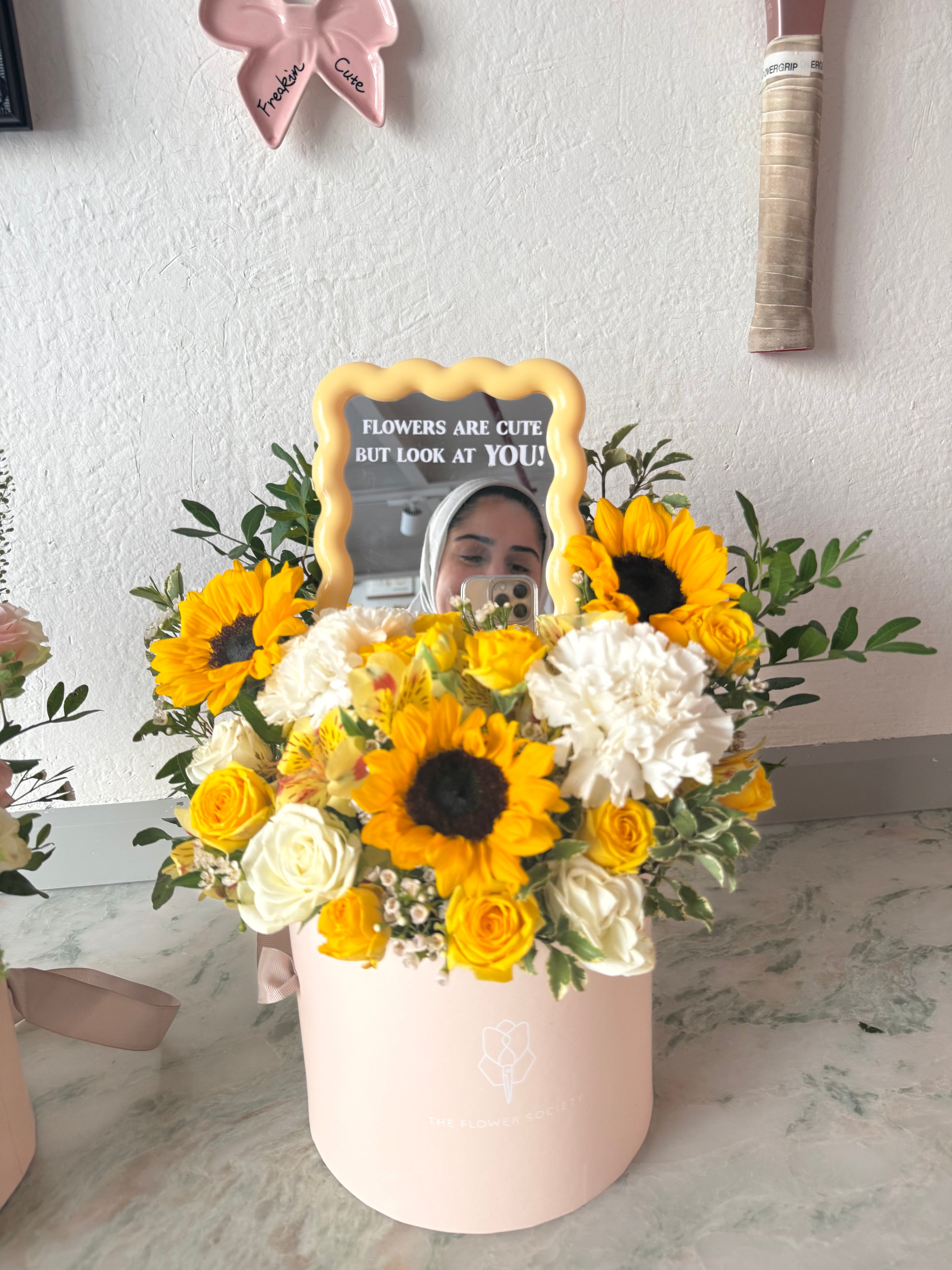 Yellow Mirror Hatbox