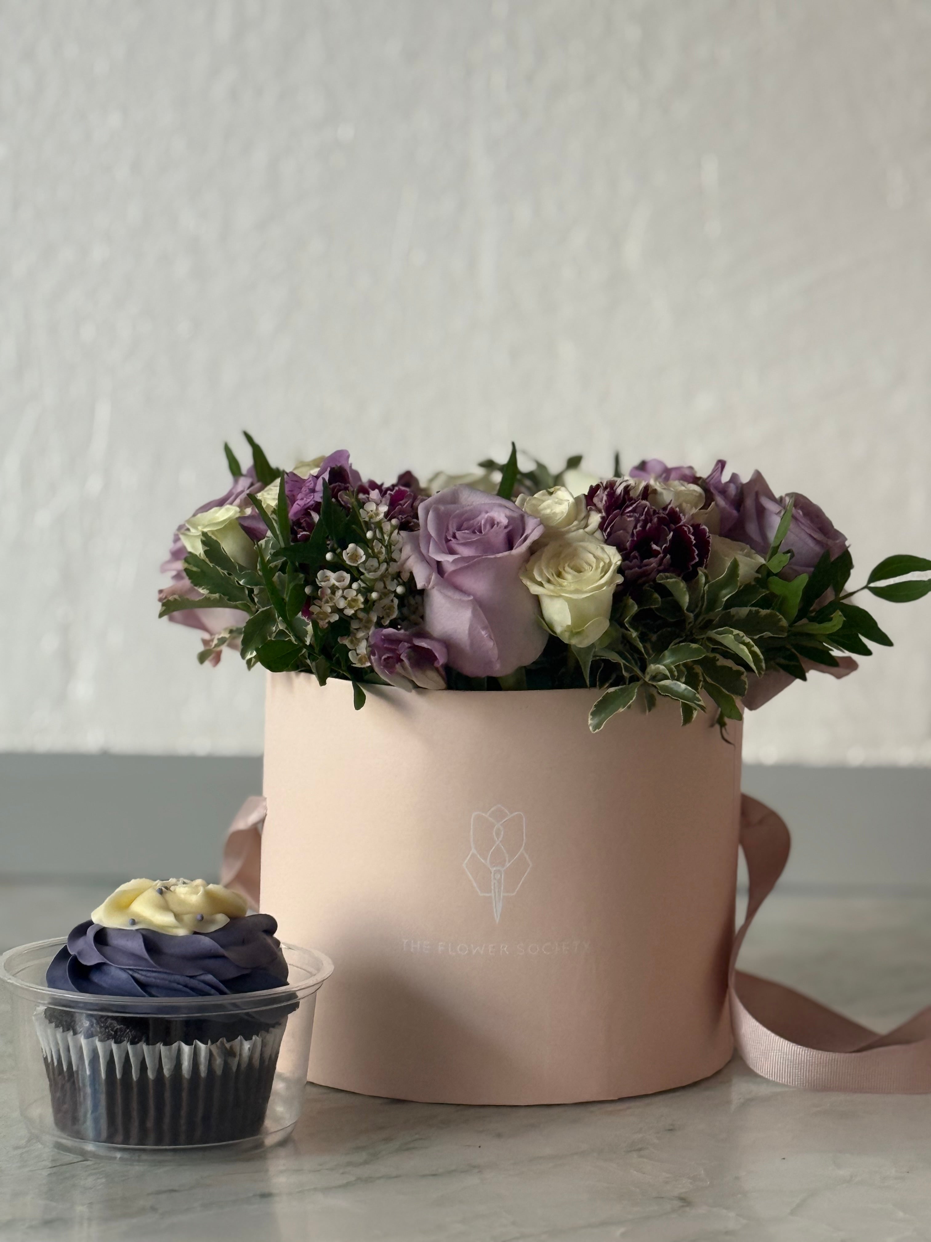 Purple Cupcake Hatbox