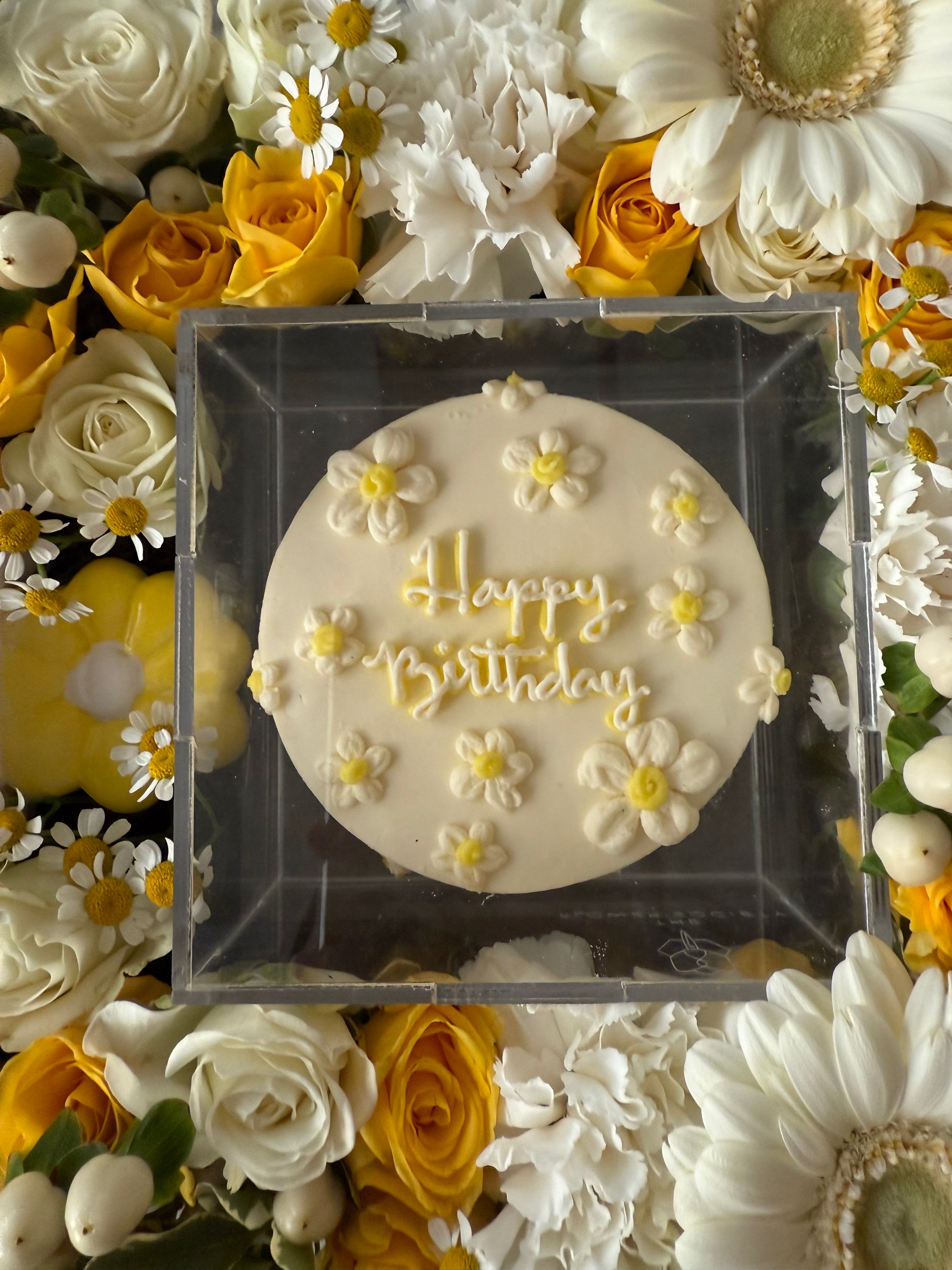 Golden Daisy Birthday Tray