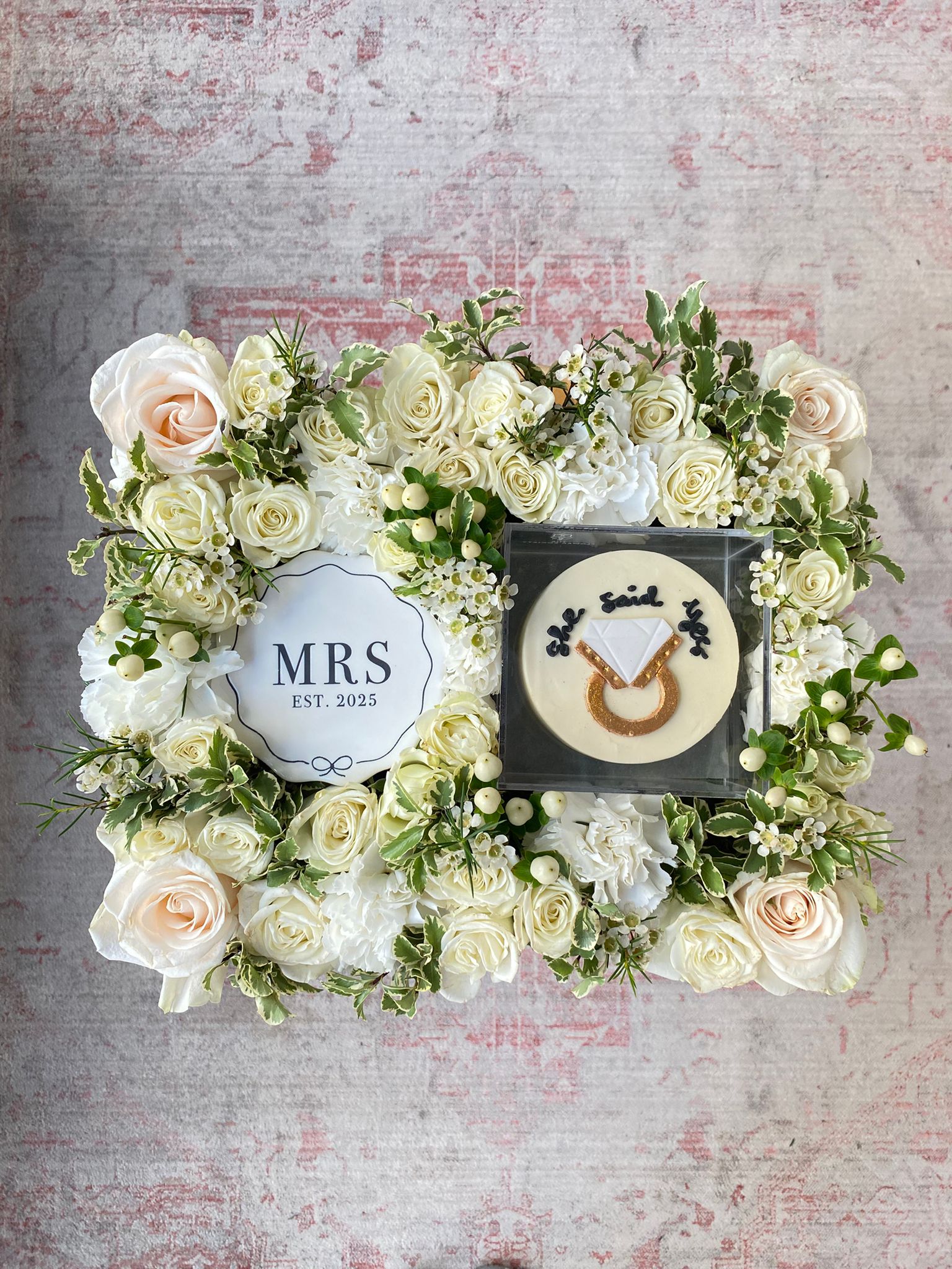 She Said Yes Tray w/ Mrs. 2025 Coaster