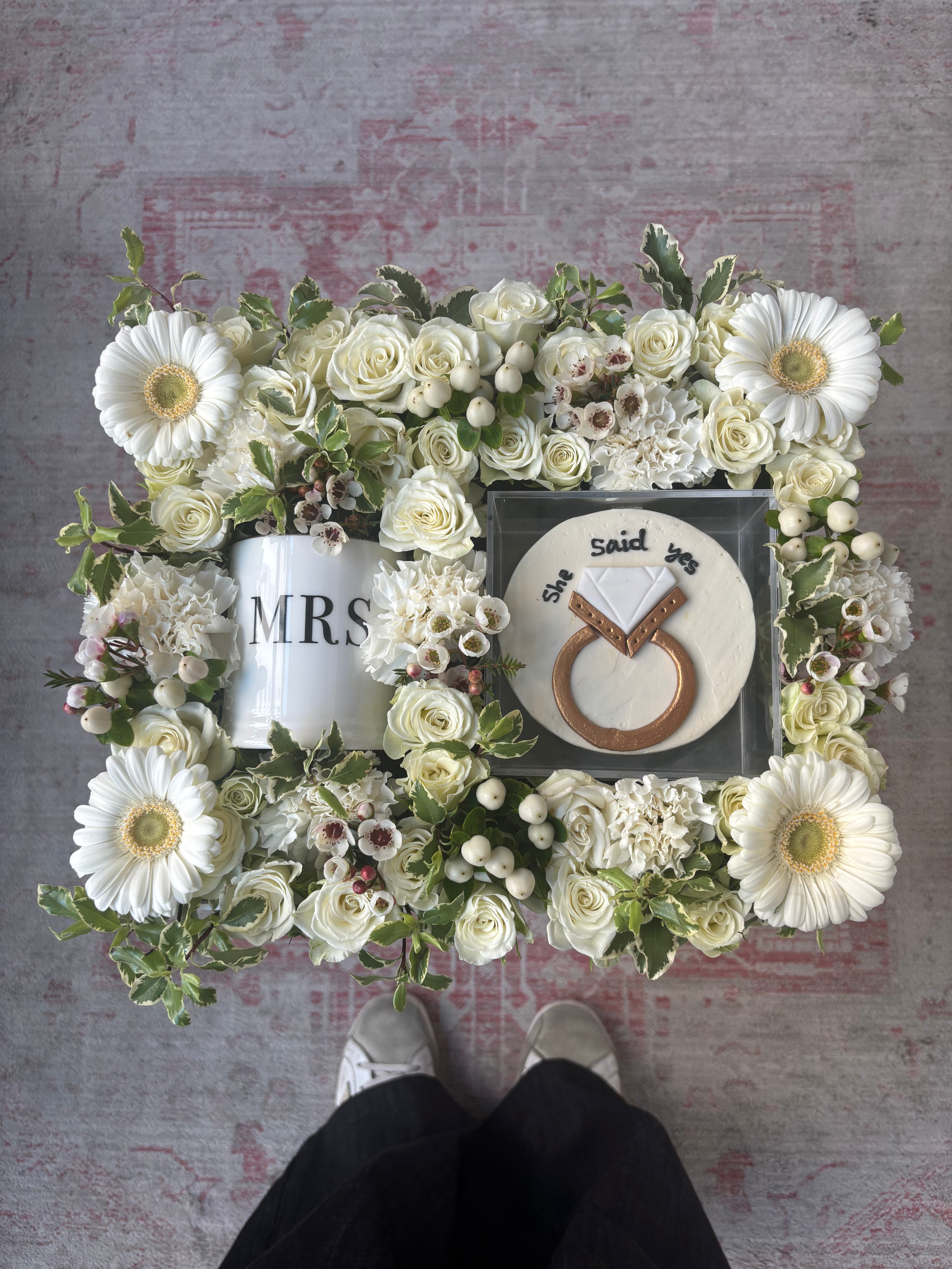 She Said Yes Tray w/ Mrs. 2026 Coaster