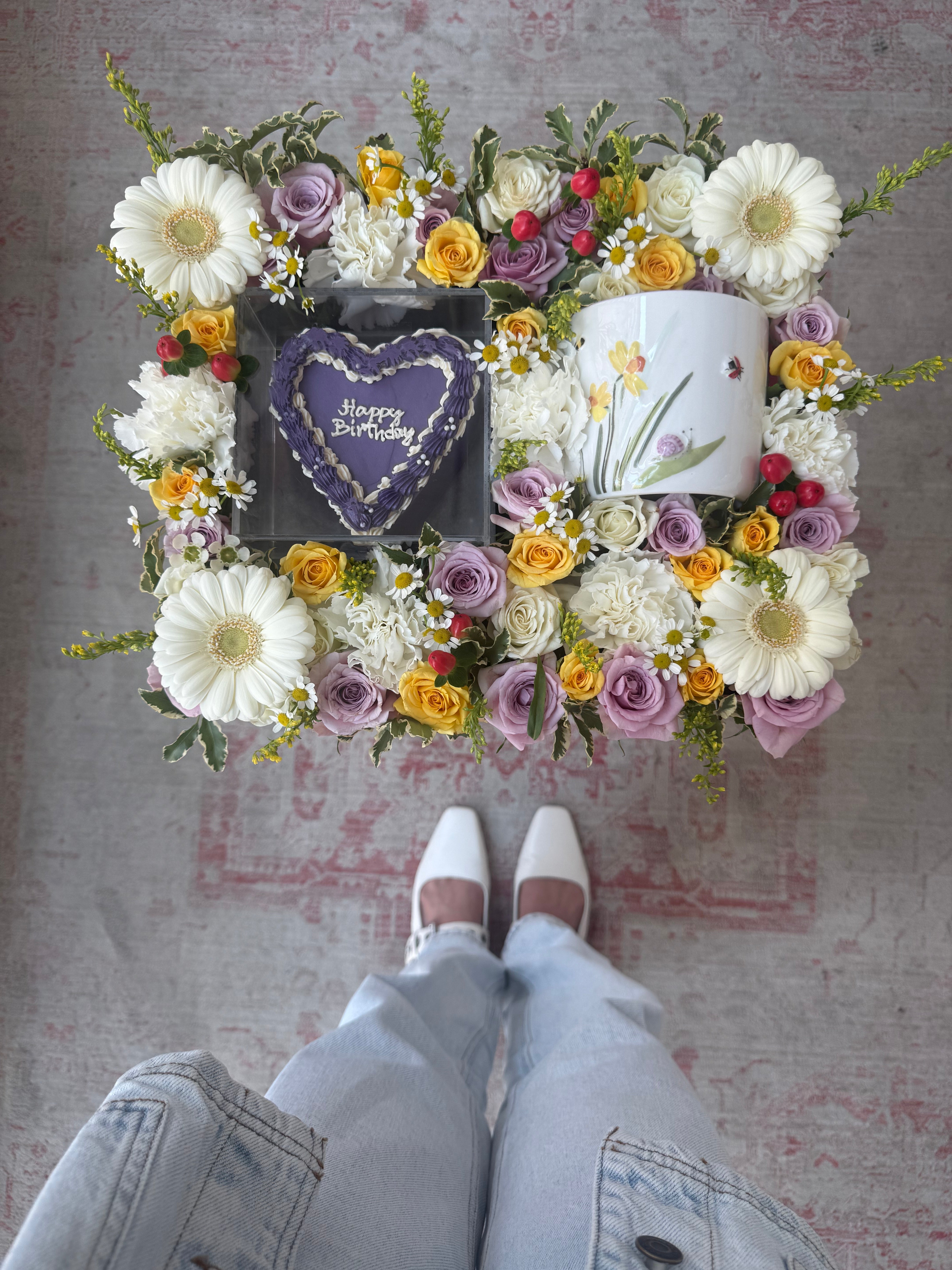 Purple Meadows Birthday Tray