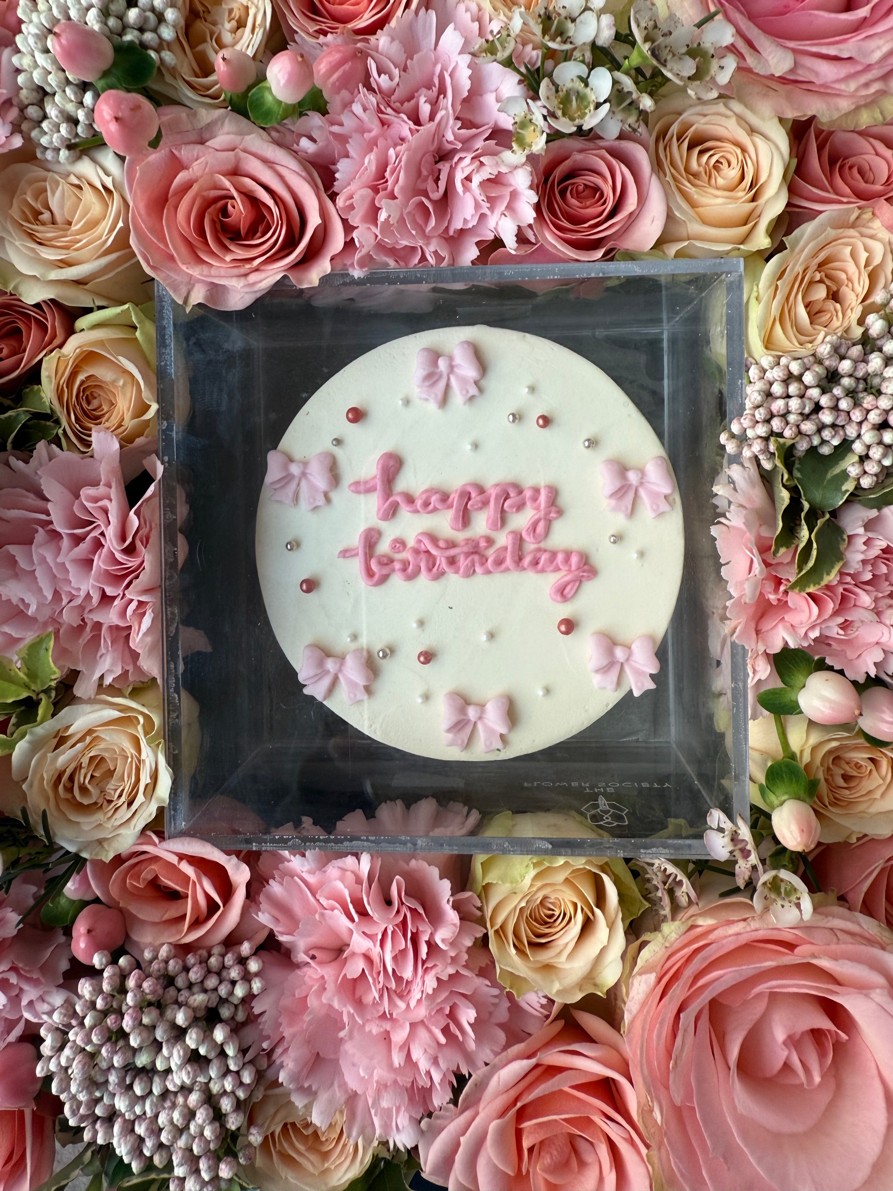 Bows on Bows Birthday Tray (w/ Candle)