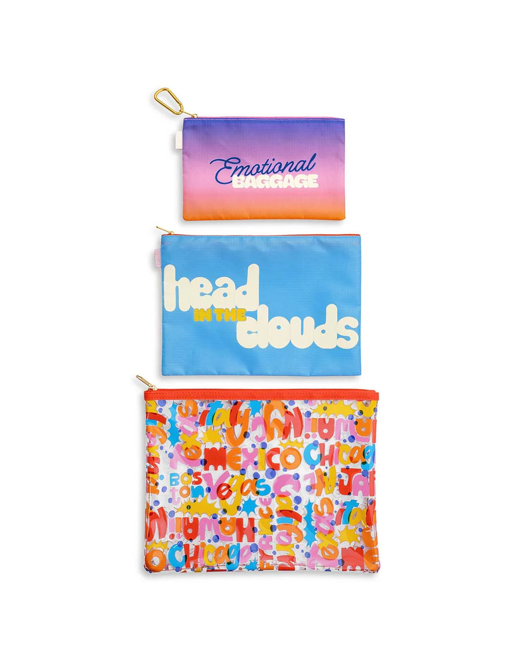 Heads in the Clouds - Travel Pouch Set of 3