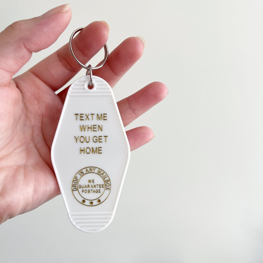 Text Me When You're Home Key Tag