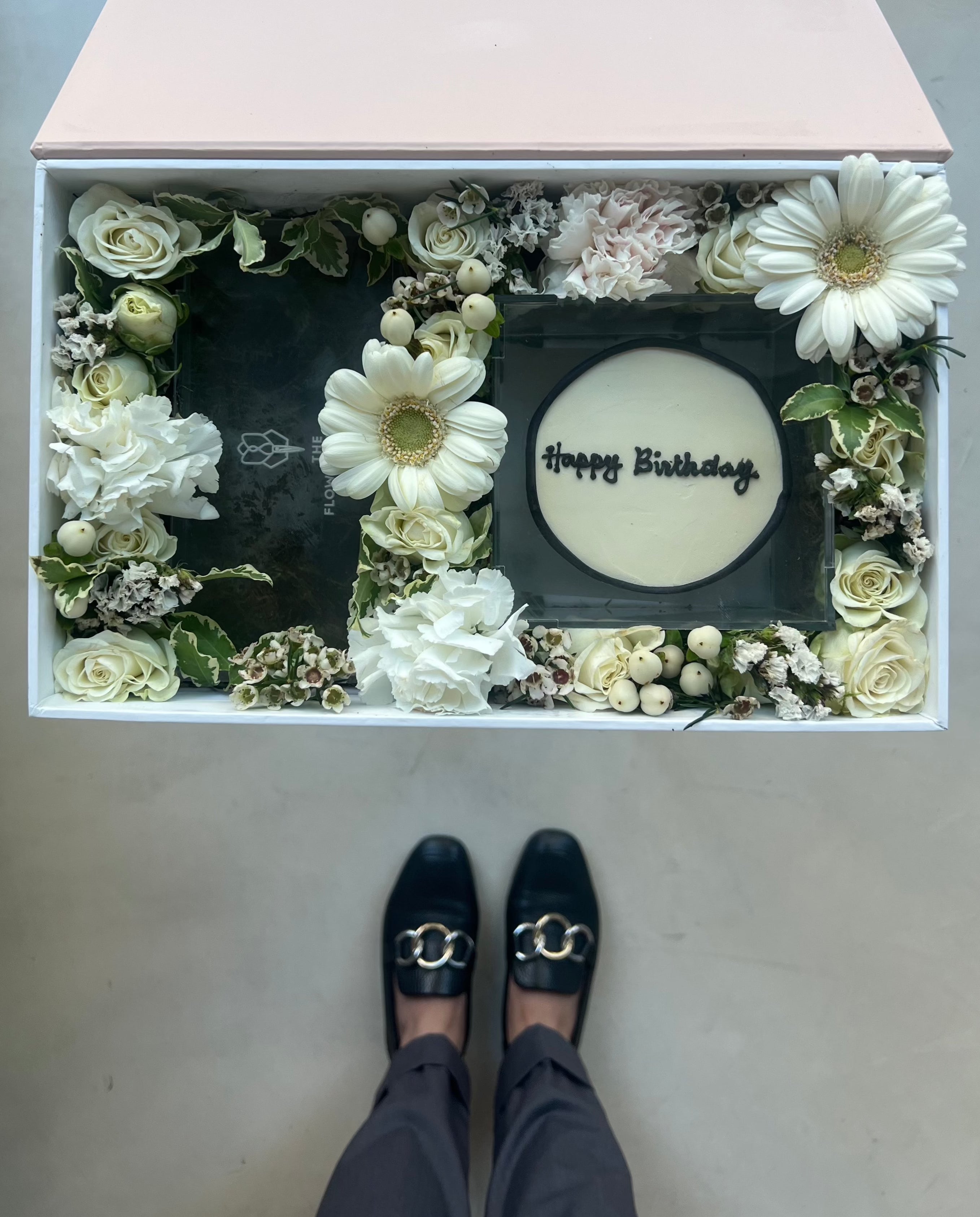 B&W Happy Birthday Cake + Cash Parcel