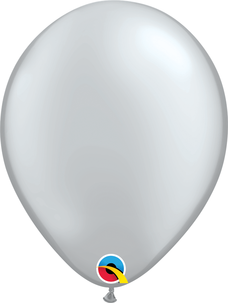 Silver 11" Round Latex Balloon