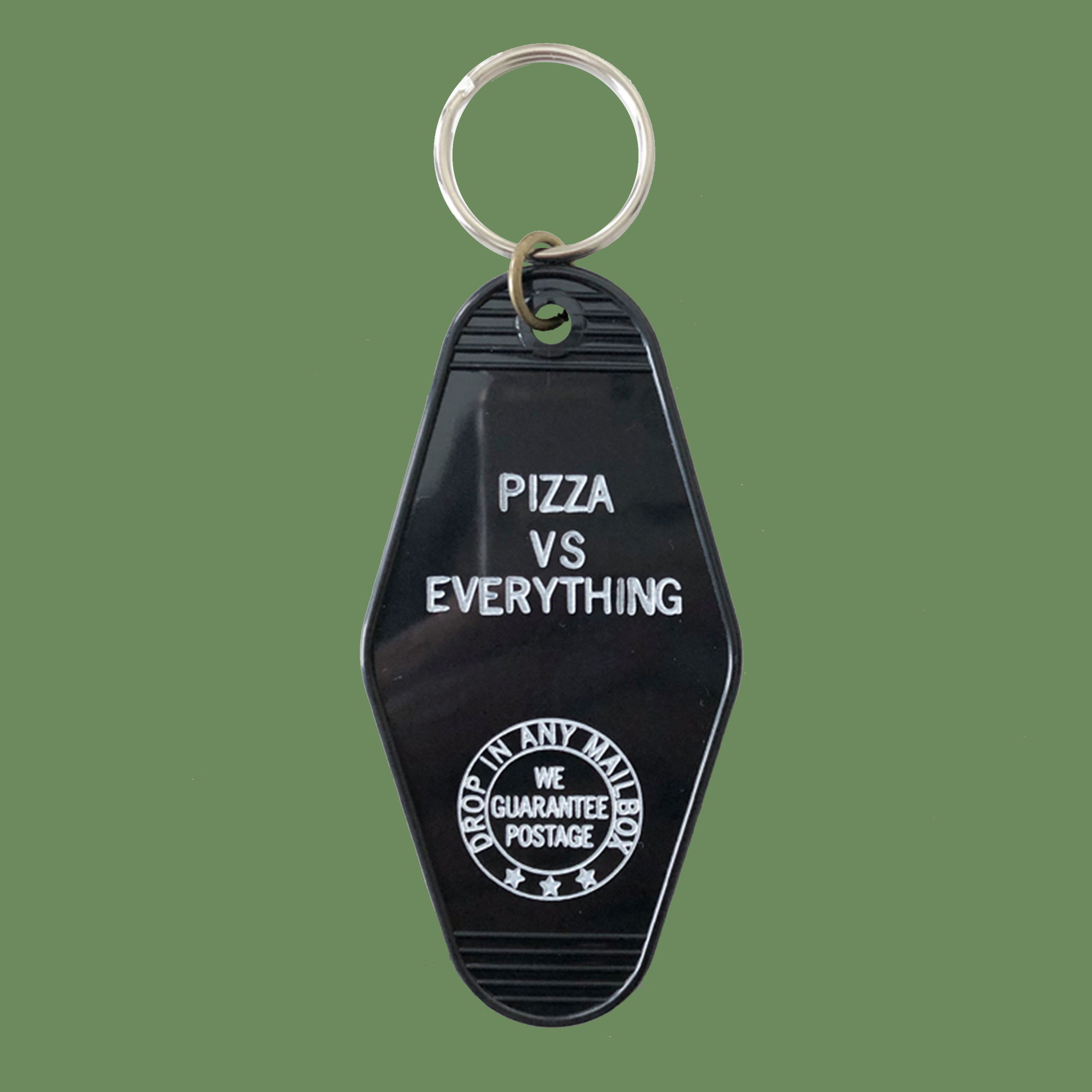 Pizza vs. Everything Key Tag