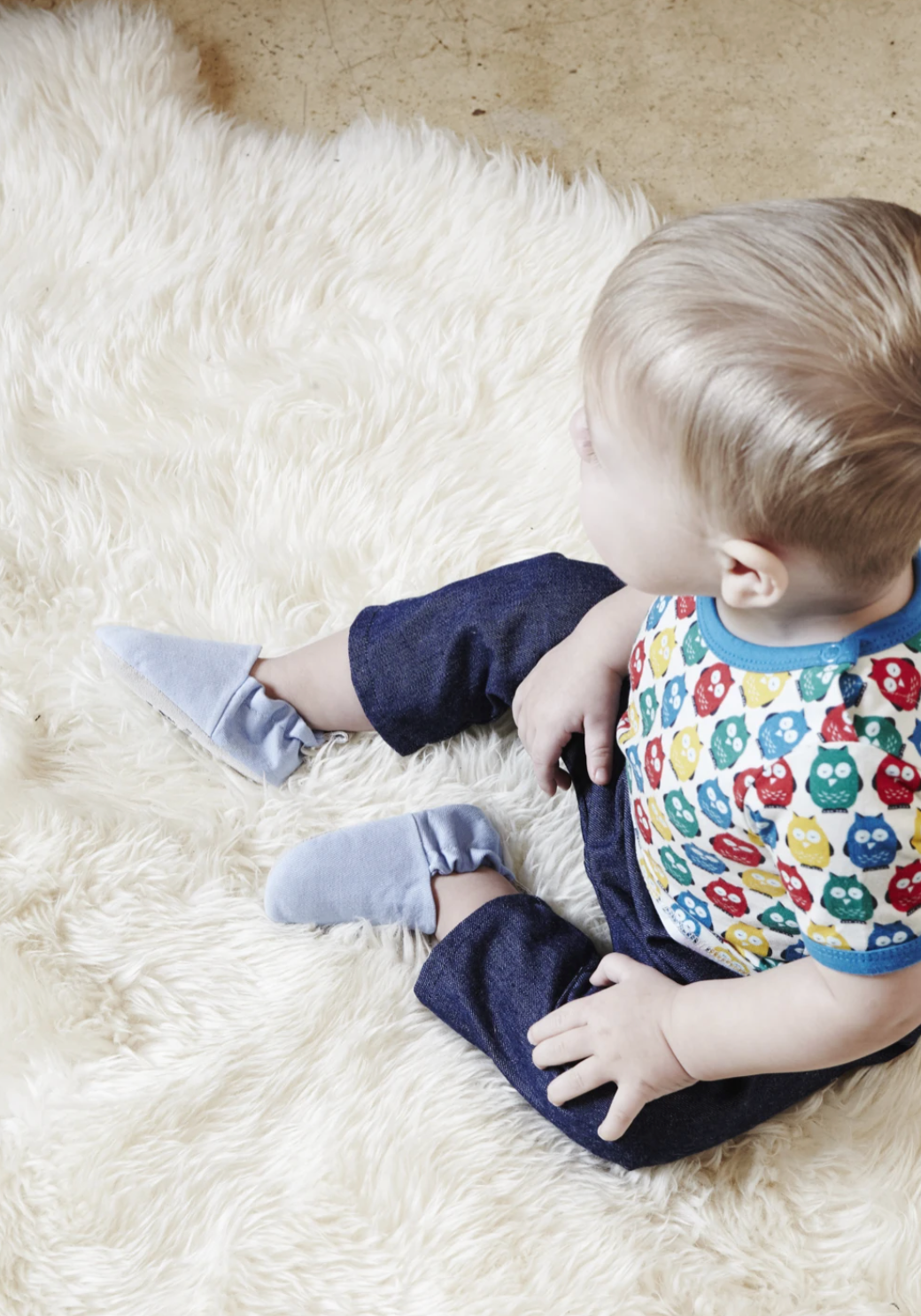 Plain Sherbet Blue Mini Shoes