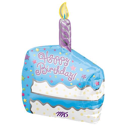 Cake Slice Birthday Foil Balloon