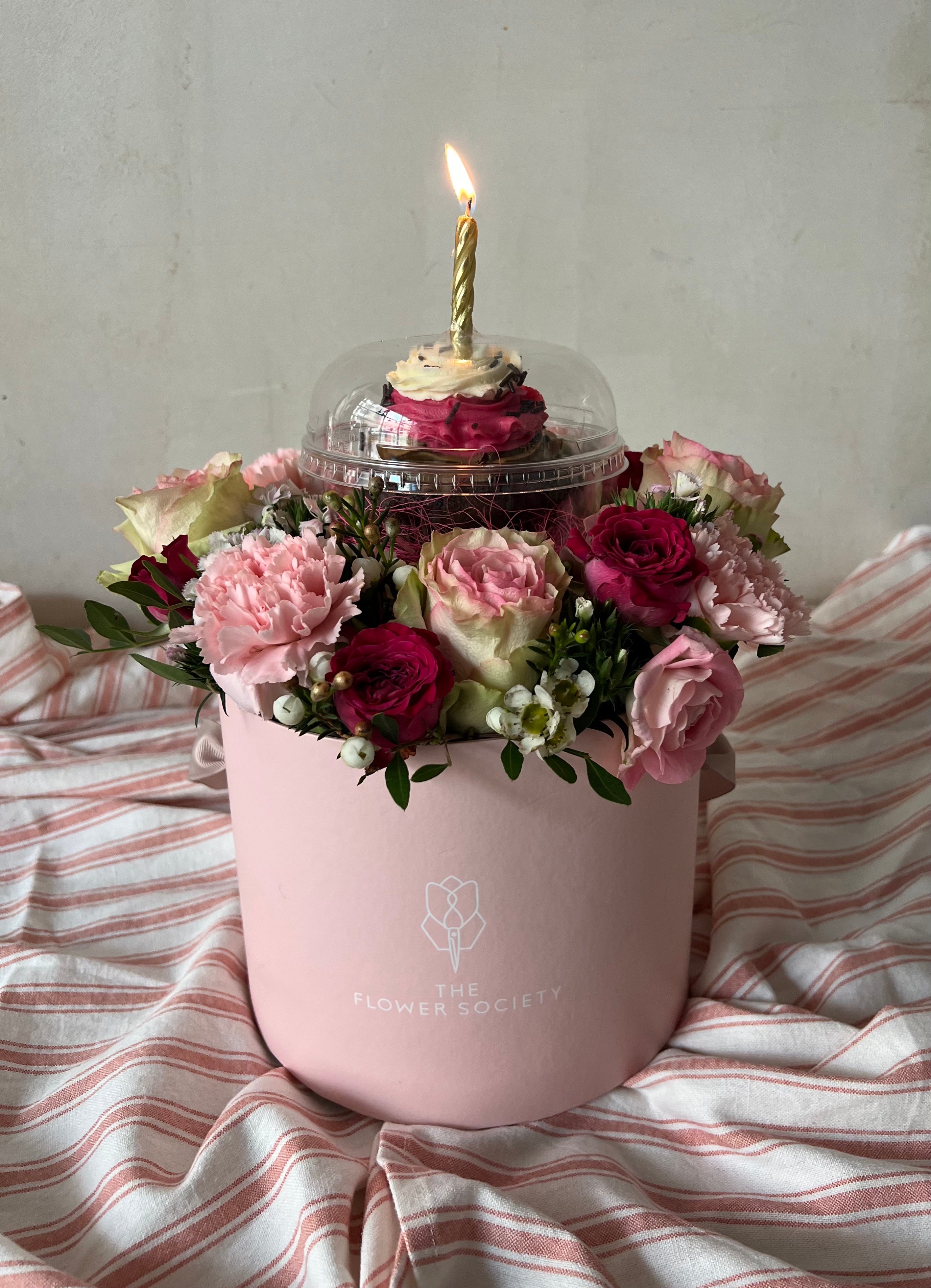 Pink Cupcake Hatbox