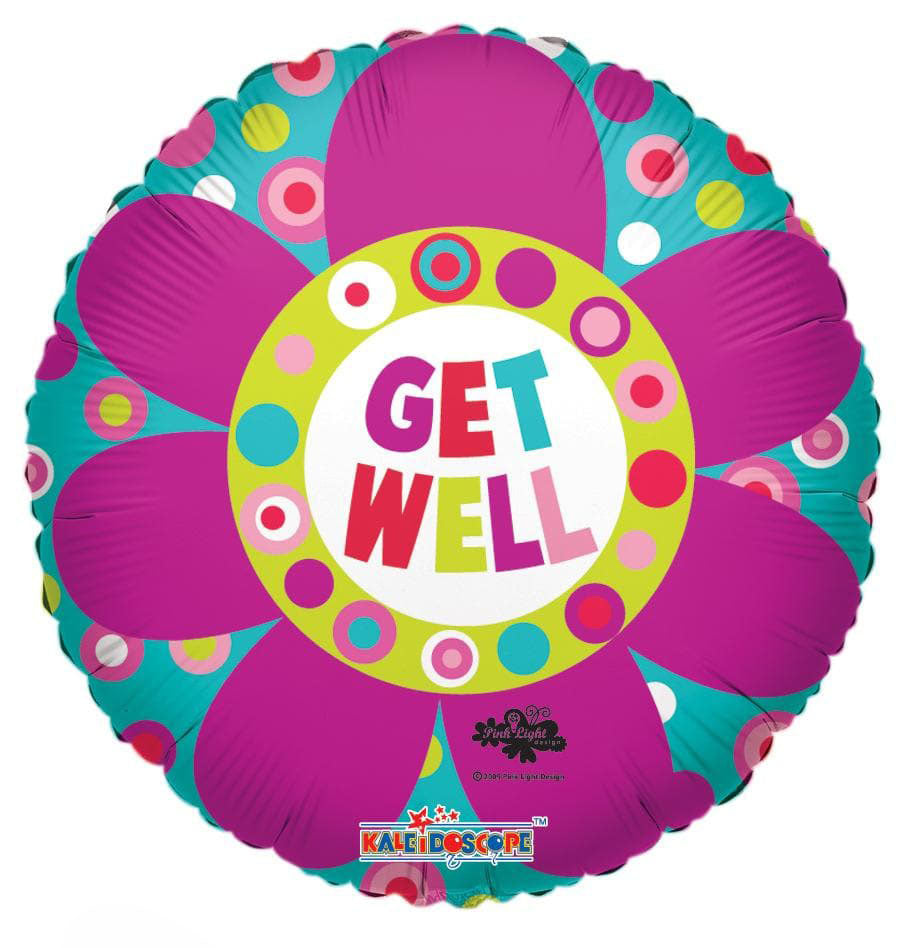 Get Well Flower Clear Foil Balloon