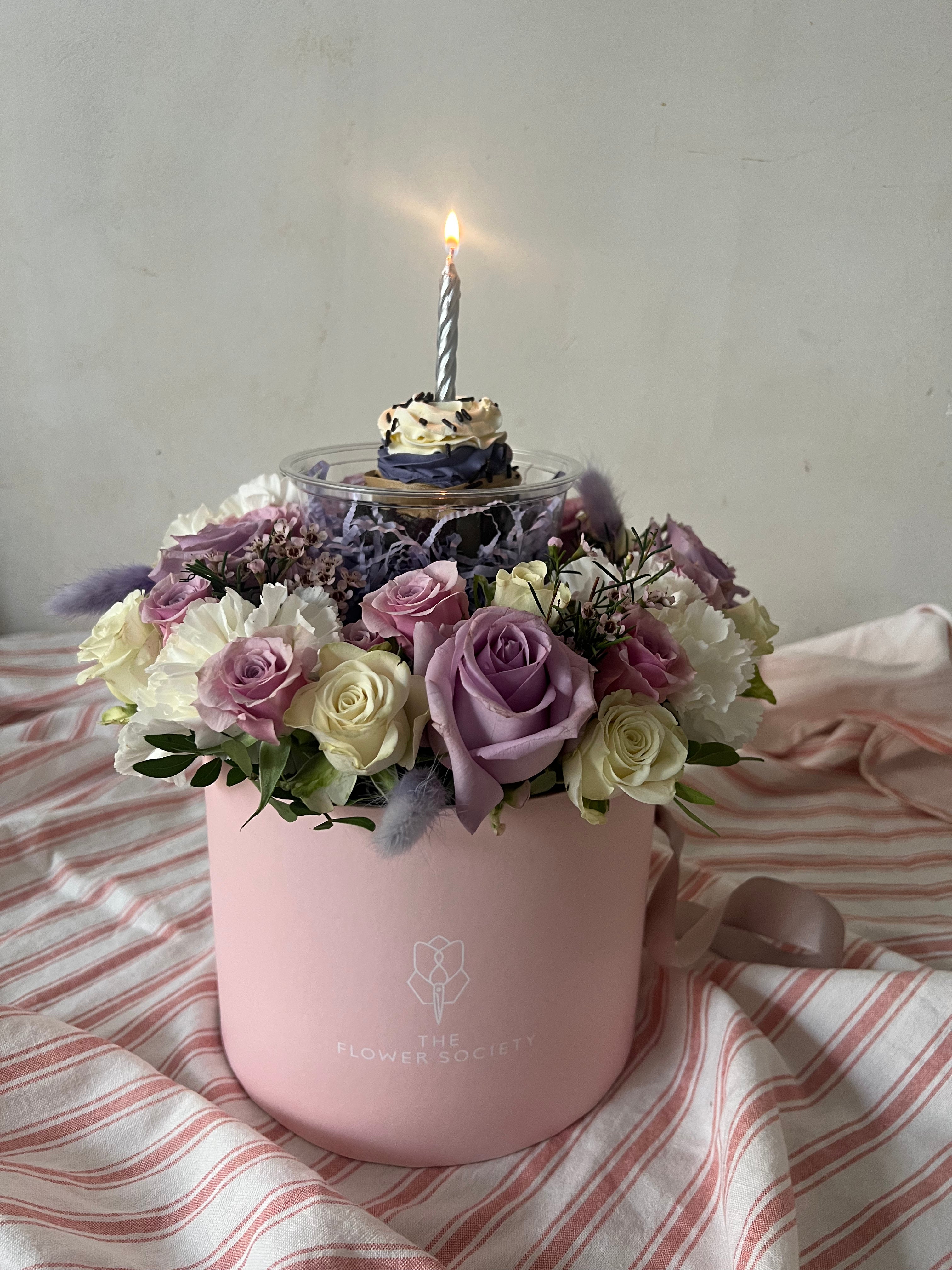 Purple Cupcake Hatbox