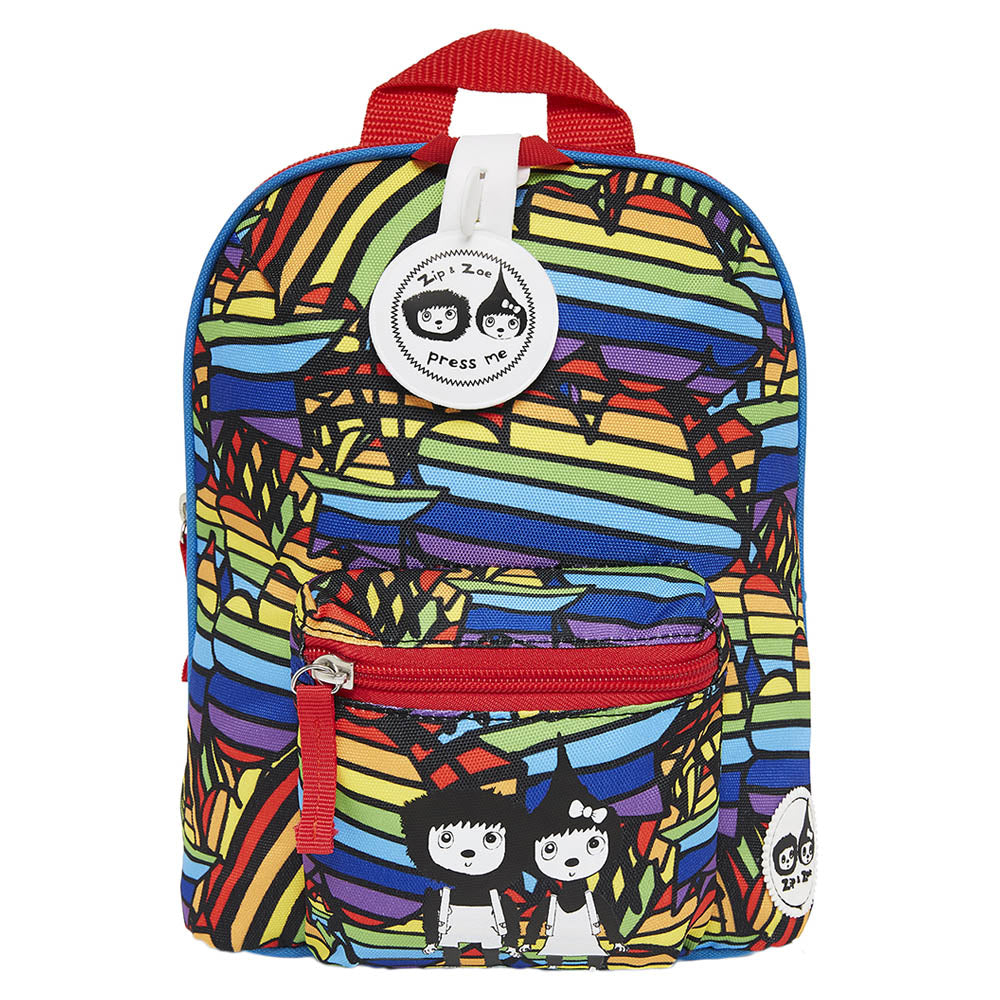 babymel zip & zoe mini backpack with detachable reins Mini Zip & Zoe Backpack Rainbow Multi