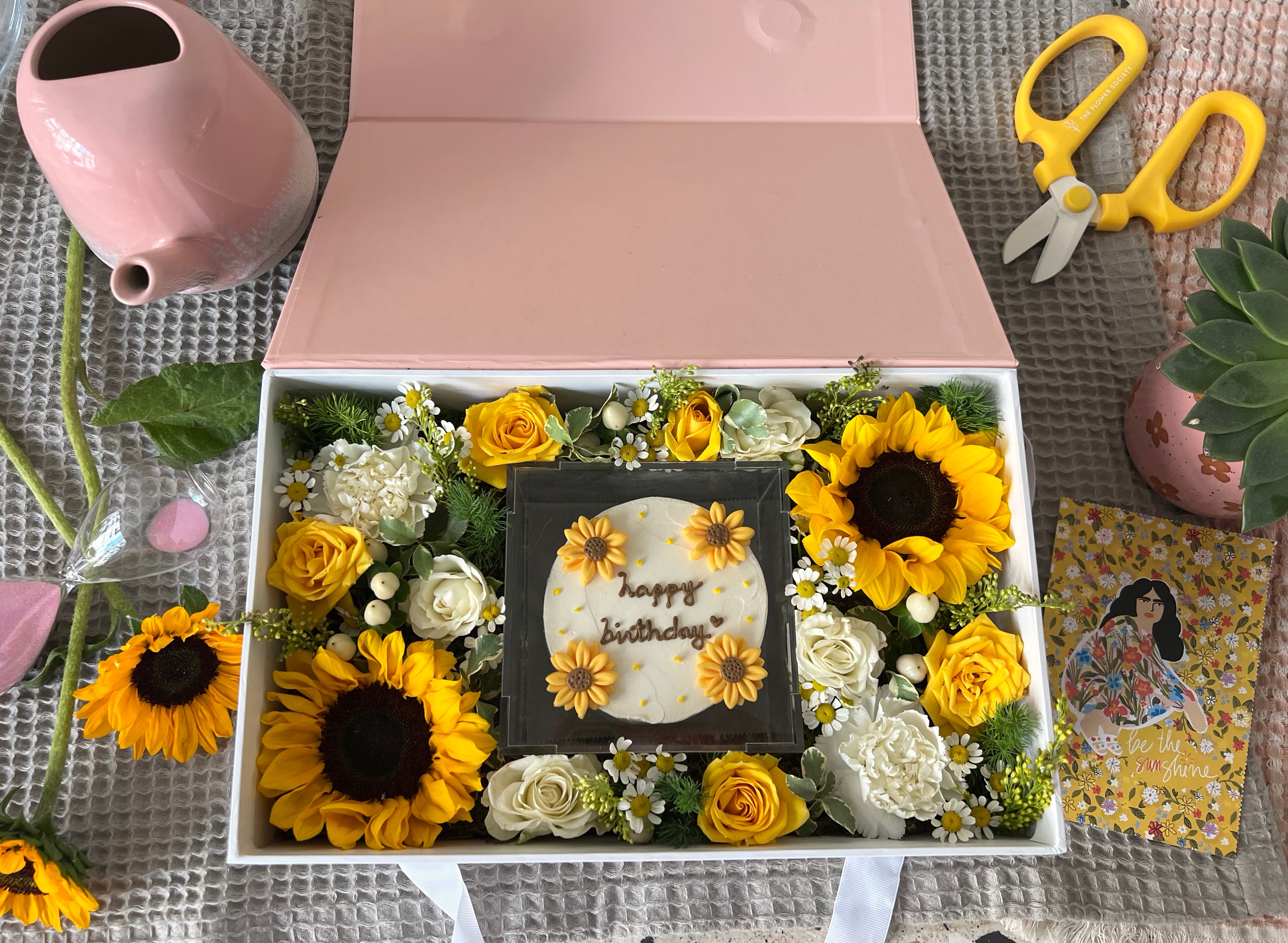 Sunflower Birthday Cake Parcel