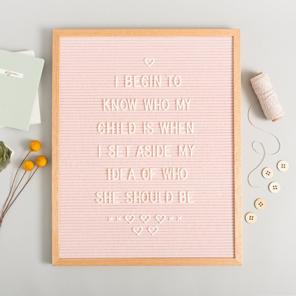 The Writer Blush Letter Board
