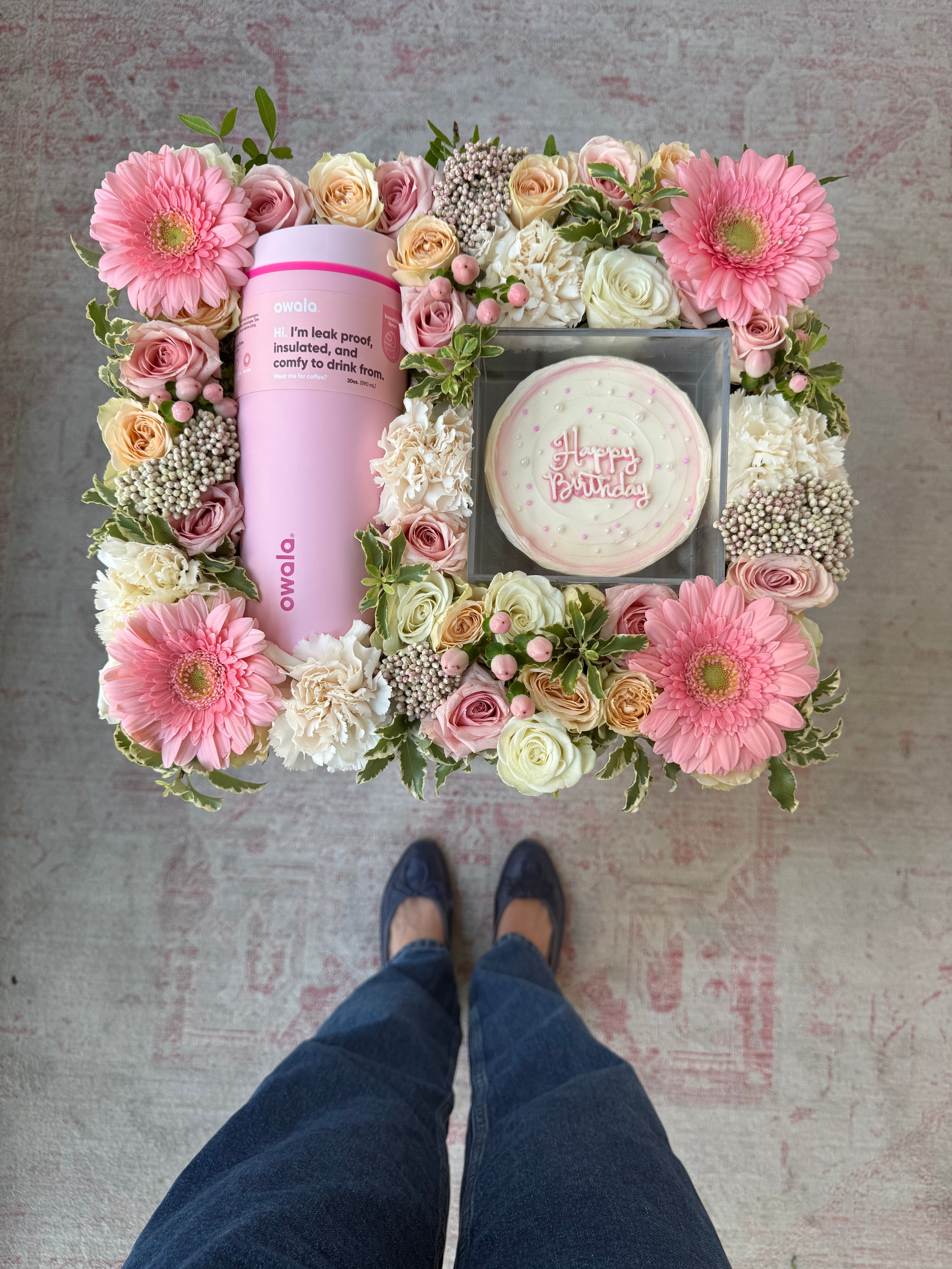Pearly, Pink & Perfect Birthday Tray (w/ Owala tumbler)