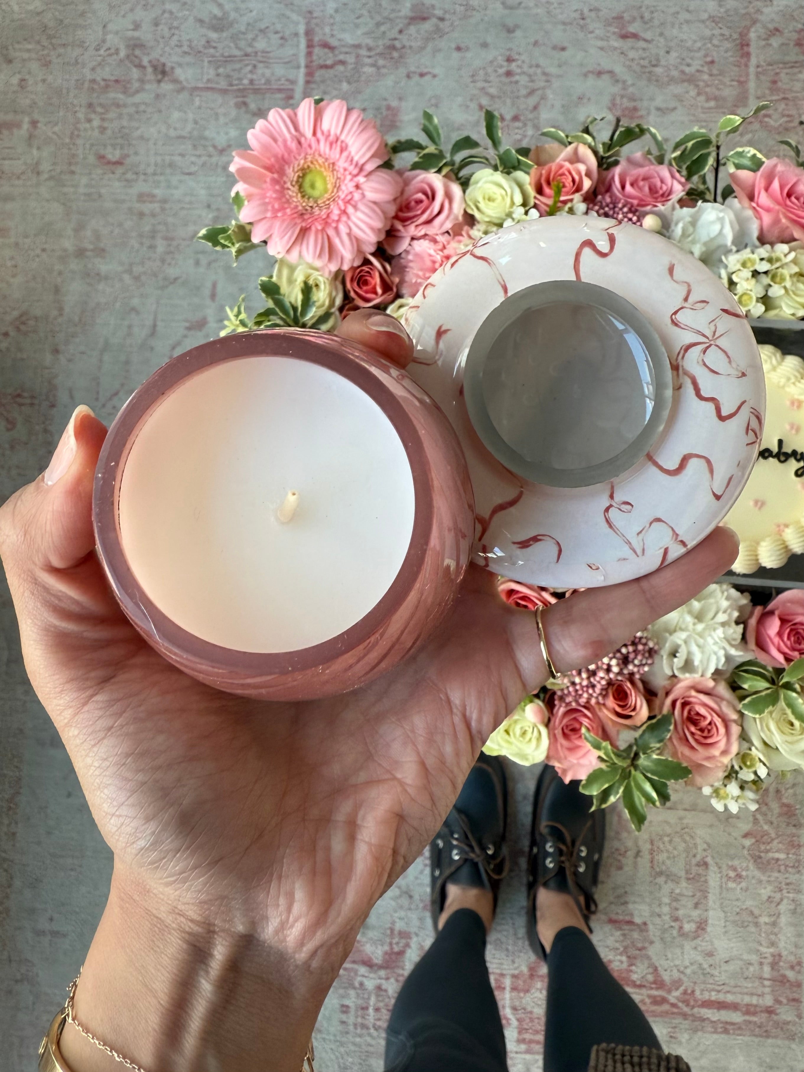Libra Bows Birthday Tray (w/ Candle)
