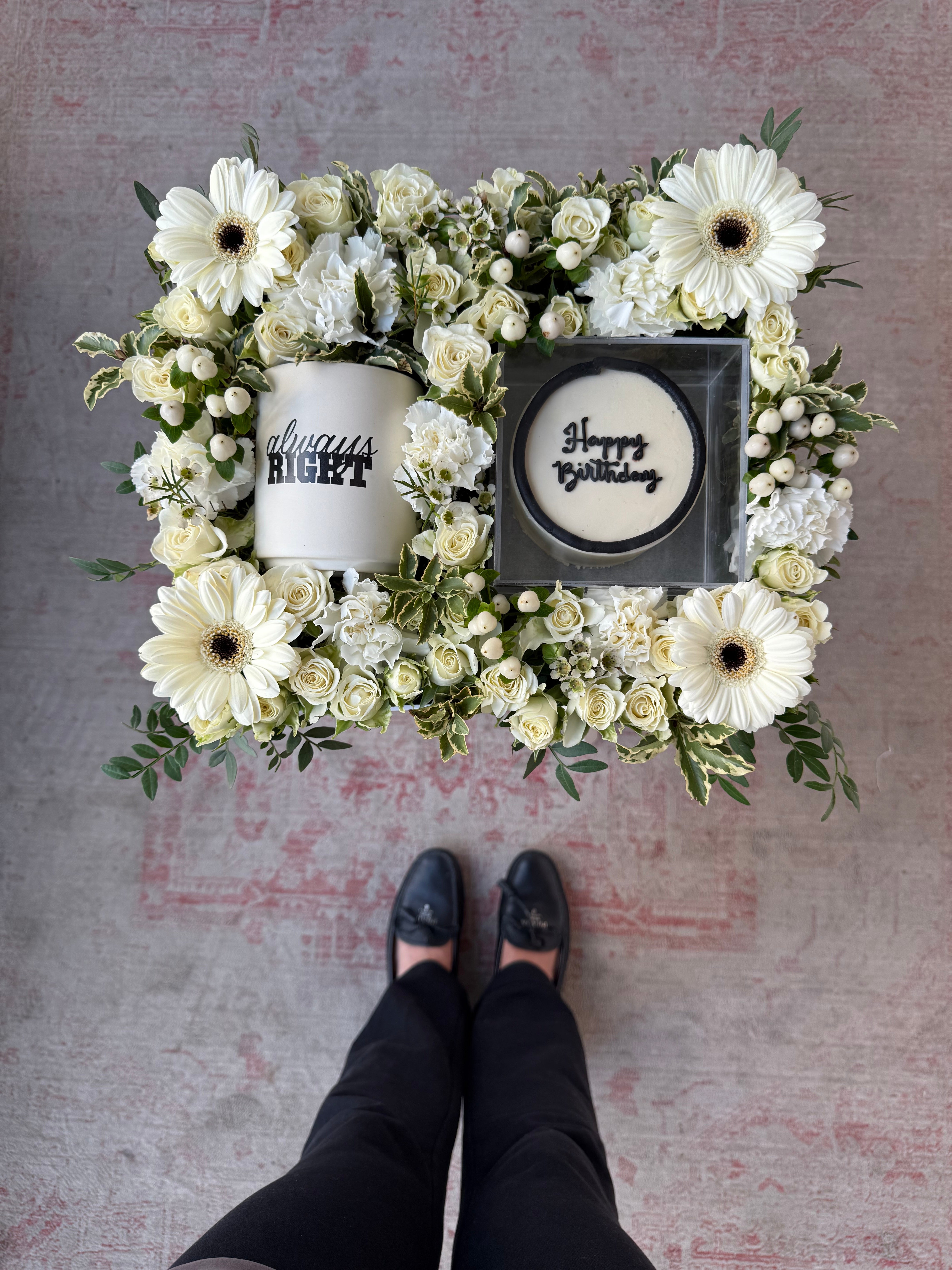 B&W Always Right Birthday Tray