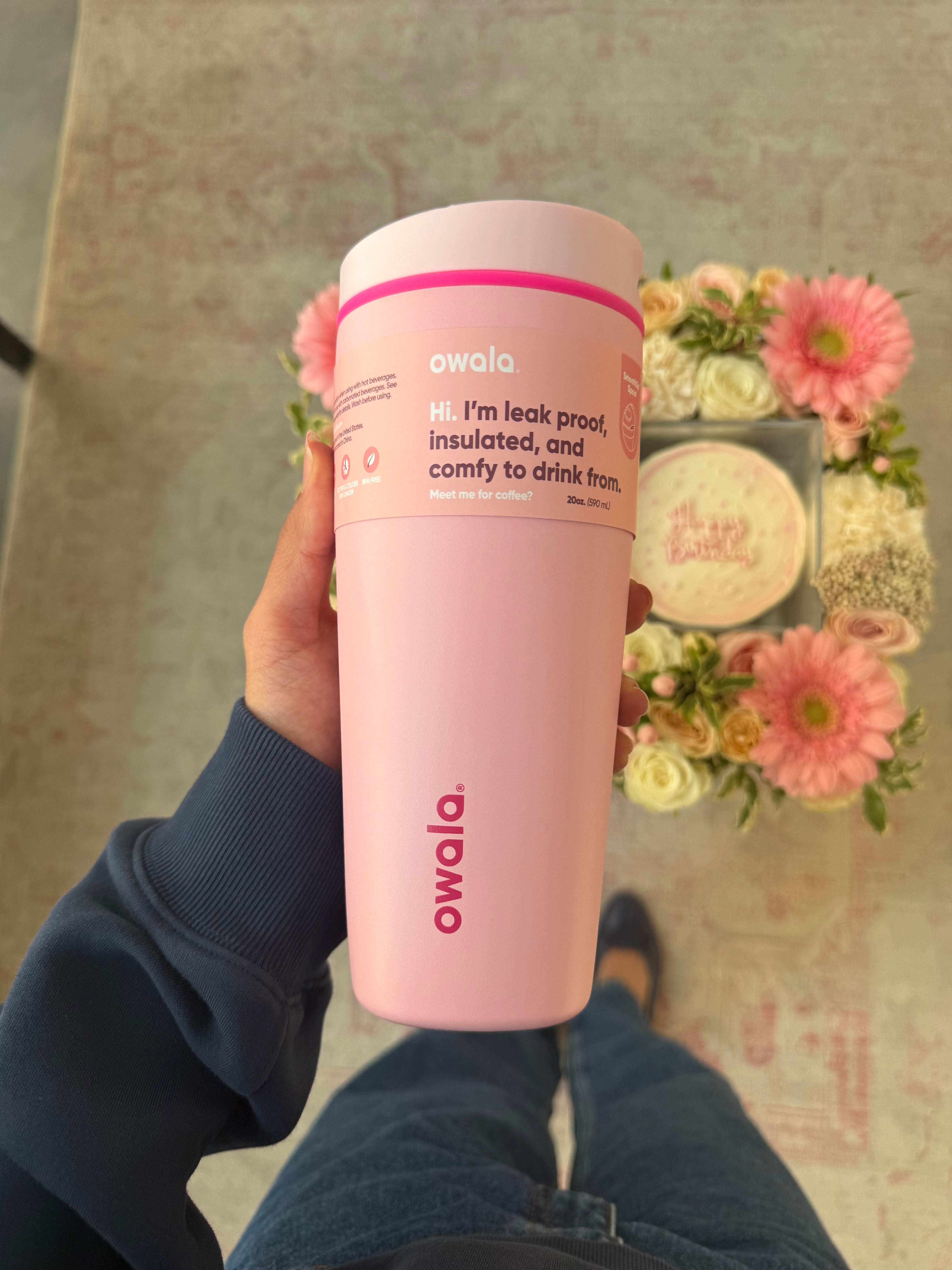 Pearly, Pink & Perfect Birthday Tray (w/ Owala tumbler)