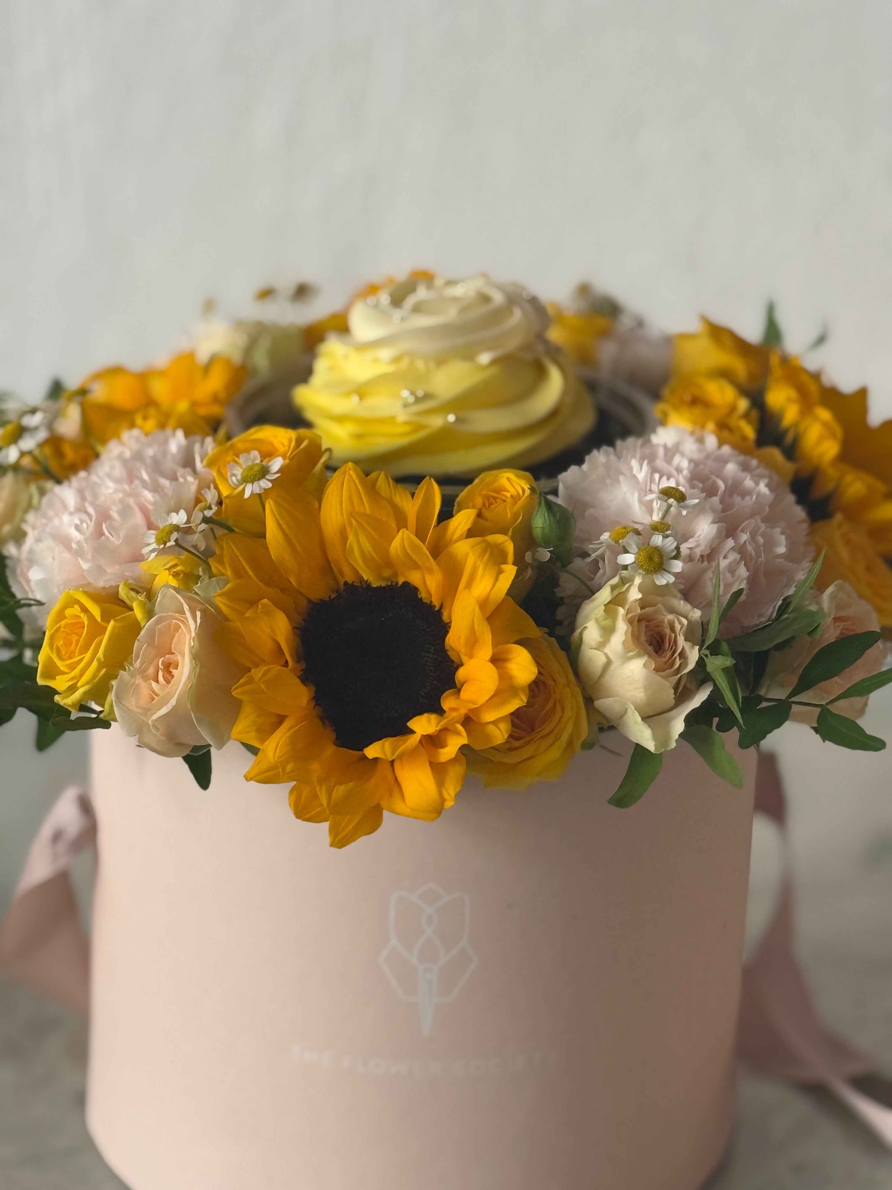 Yellow Cupcake Hatbox