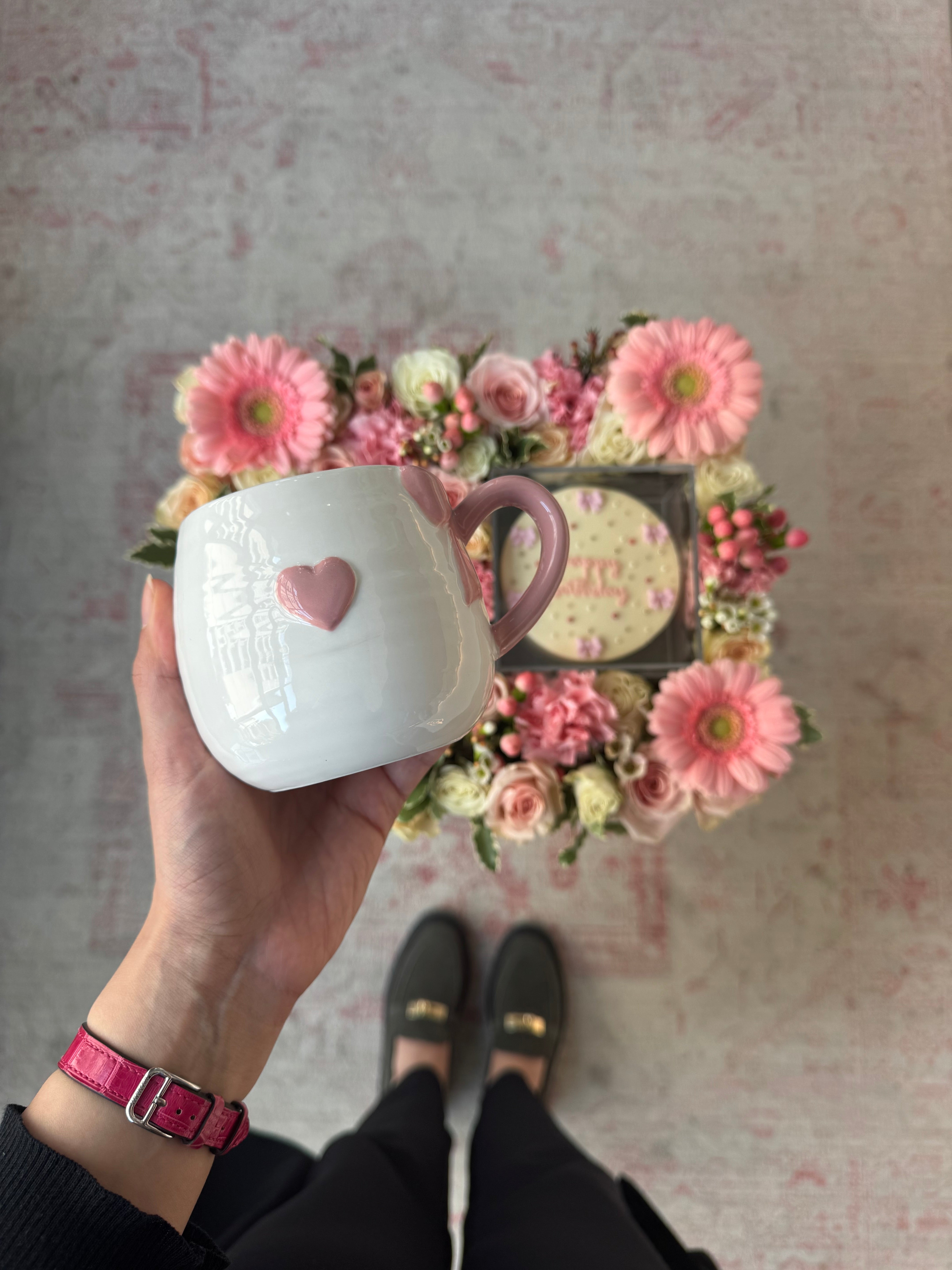 Bowtastic Birthday Tray (w/ Pink Bow Mug)
