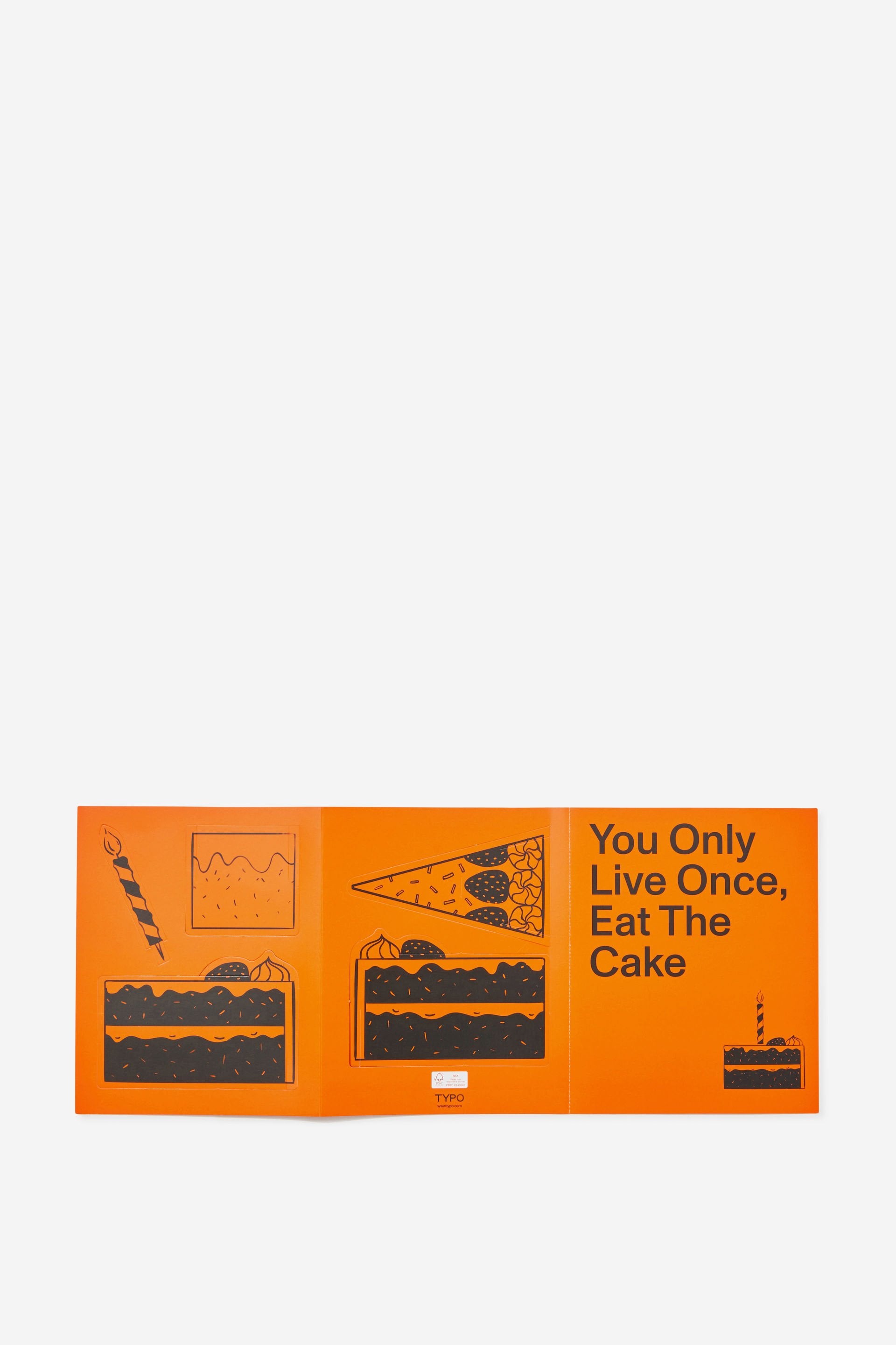 Eat The Cake Card (w/ 3D Cut Out)