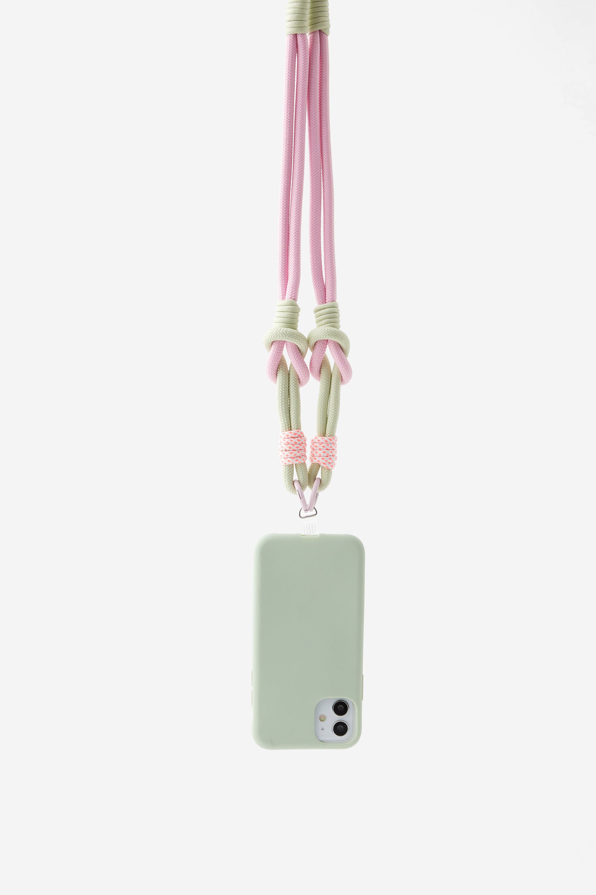 Lanyard Crossbody Strap (Pink Flower)