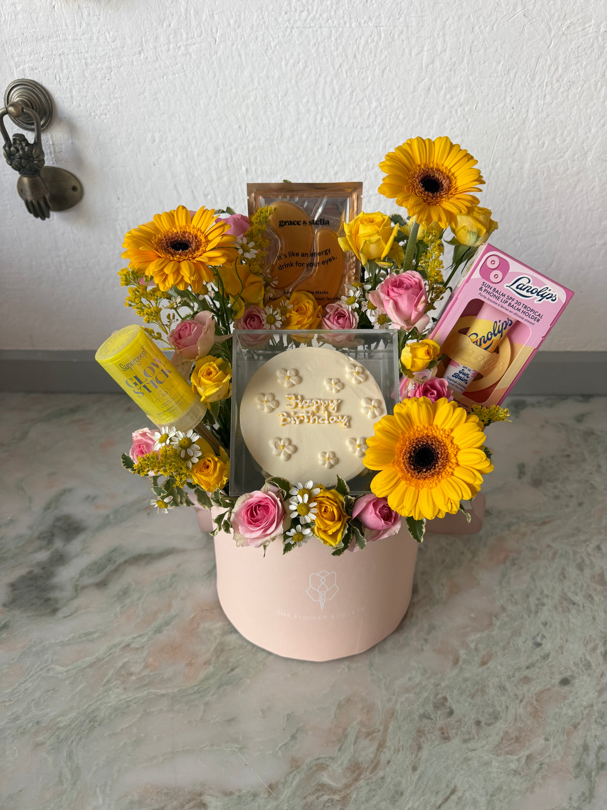 Pink Lemonade Cake Hatbox w/ Make Up