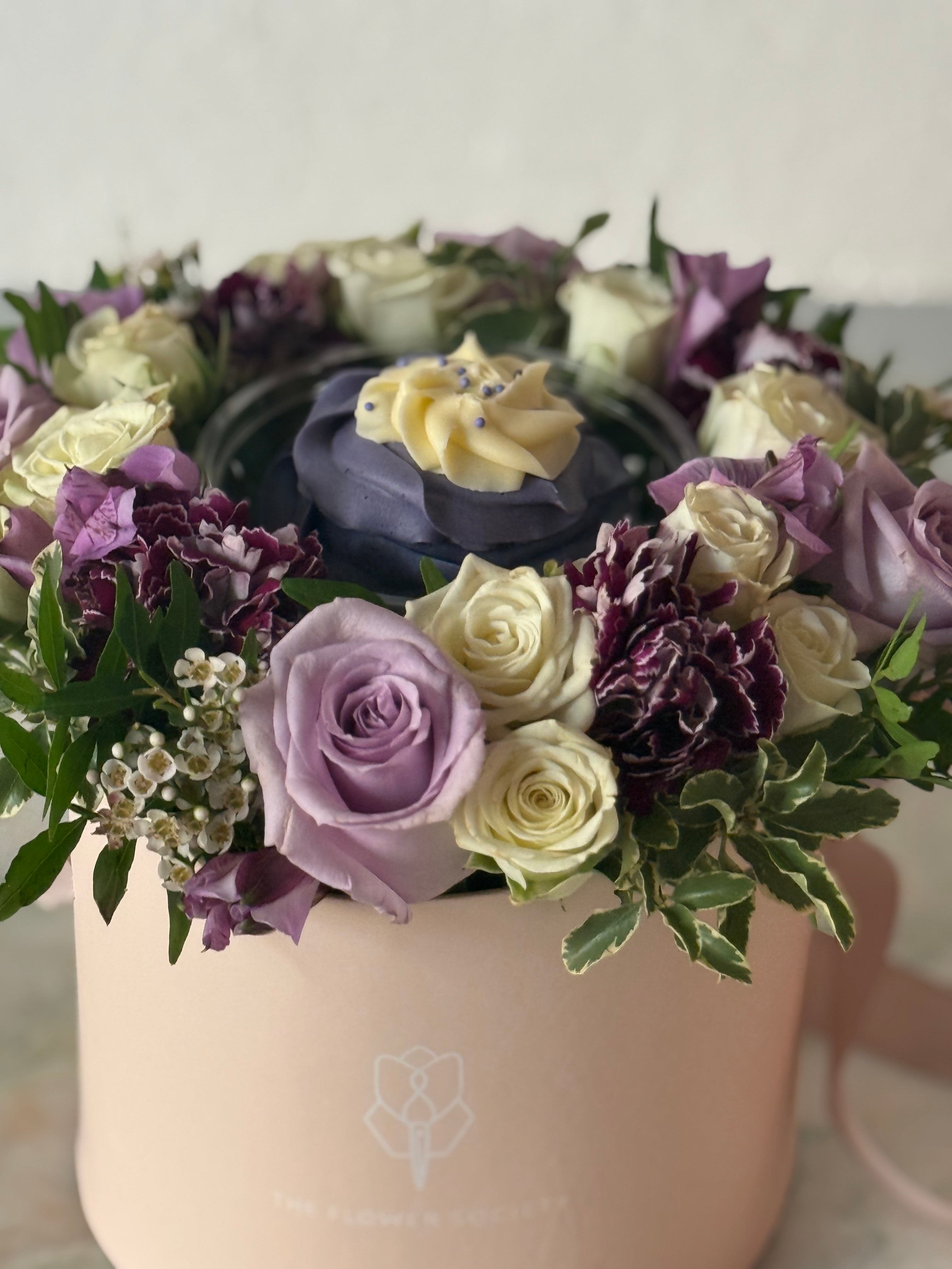 Purple Cupcake Hatbox
