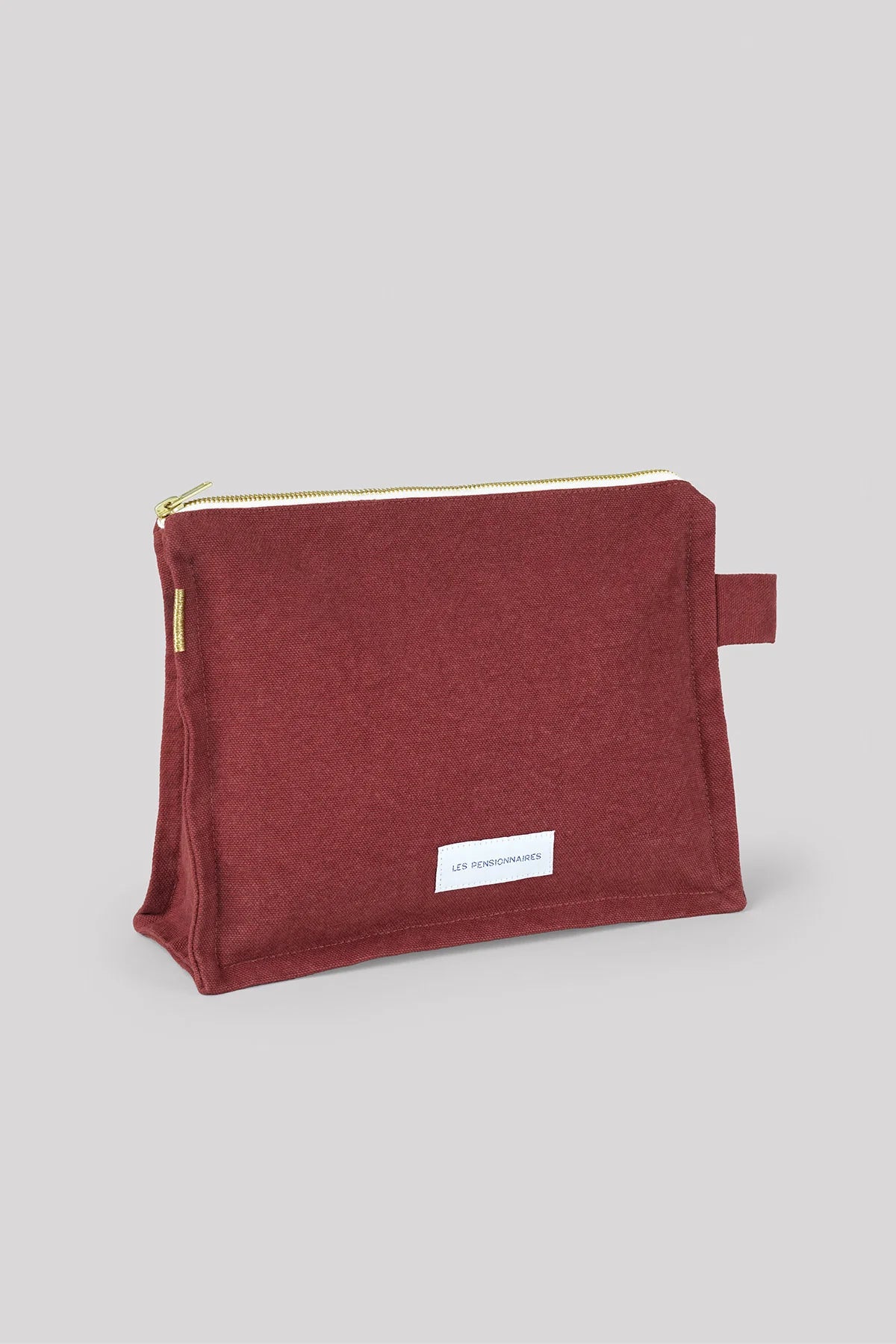 Canvas Toiletry Bag (Rust Red)