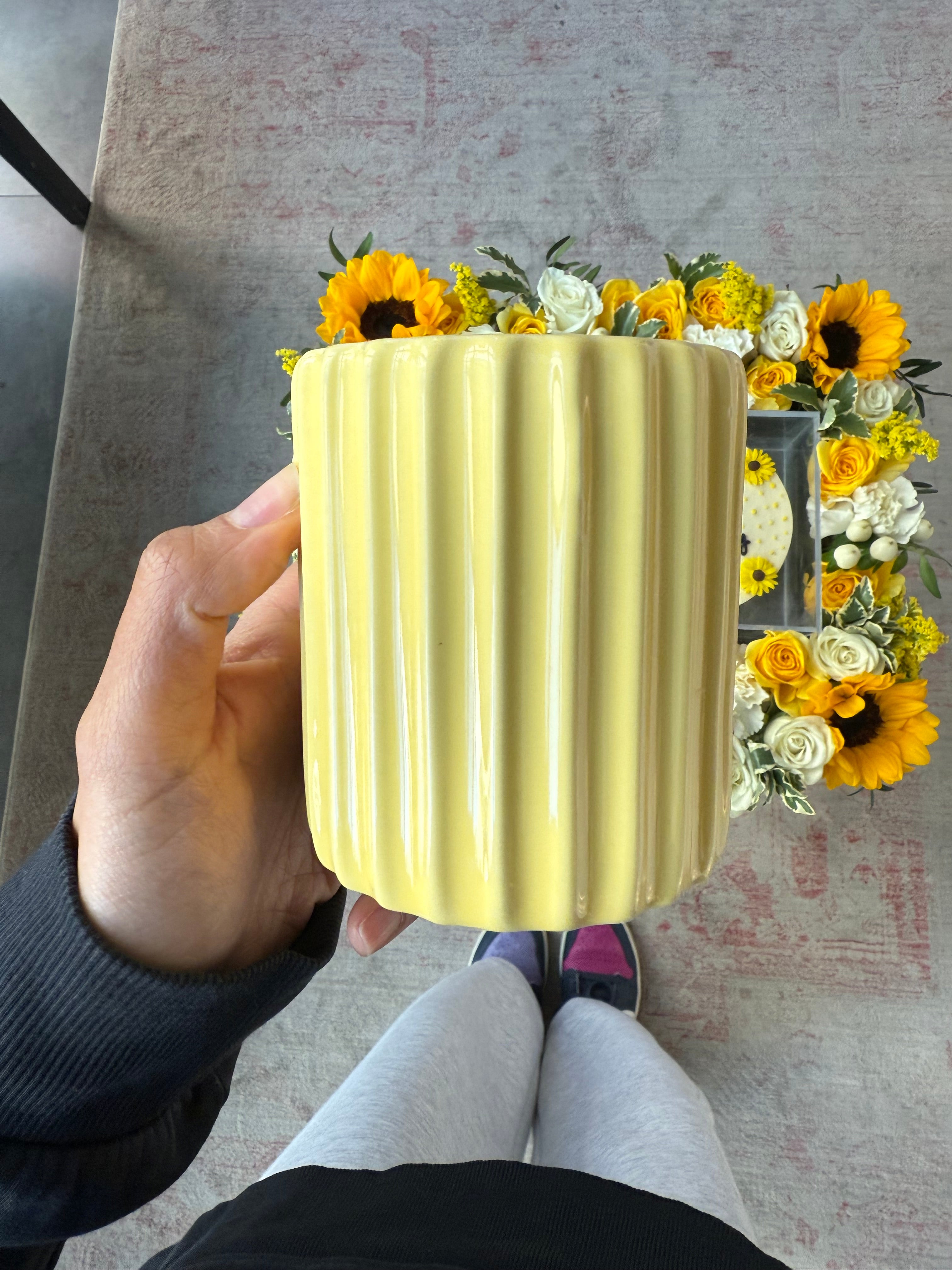 Sunflower Birthday Tray w/ Candle