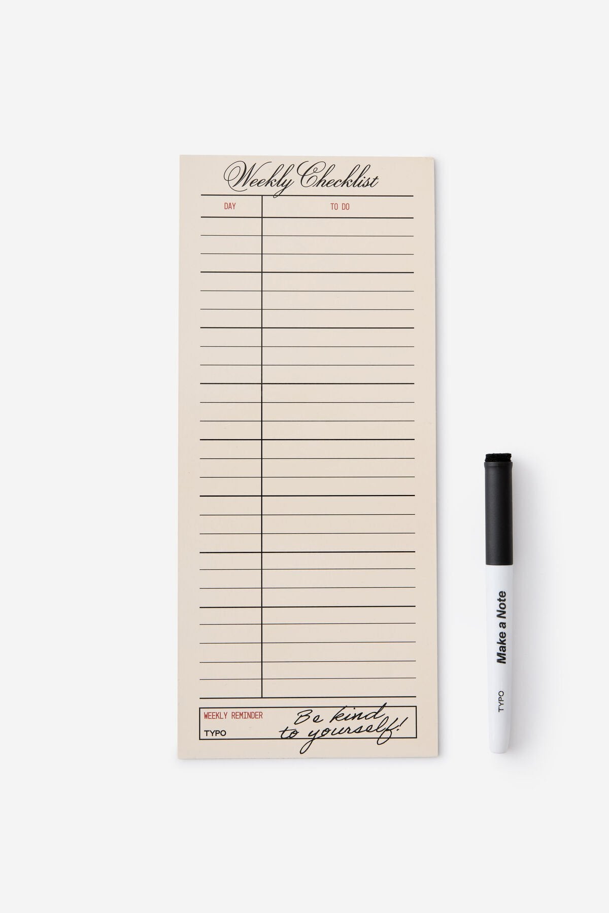 Magnet Memo List (Weekly Checklist)