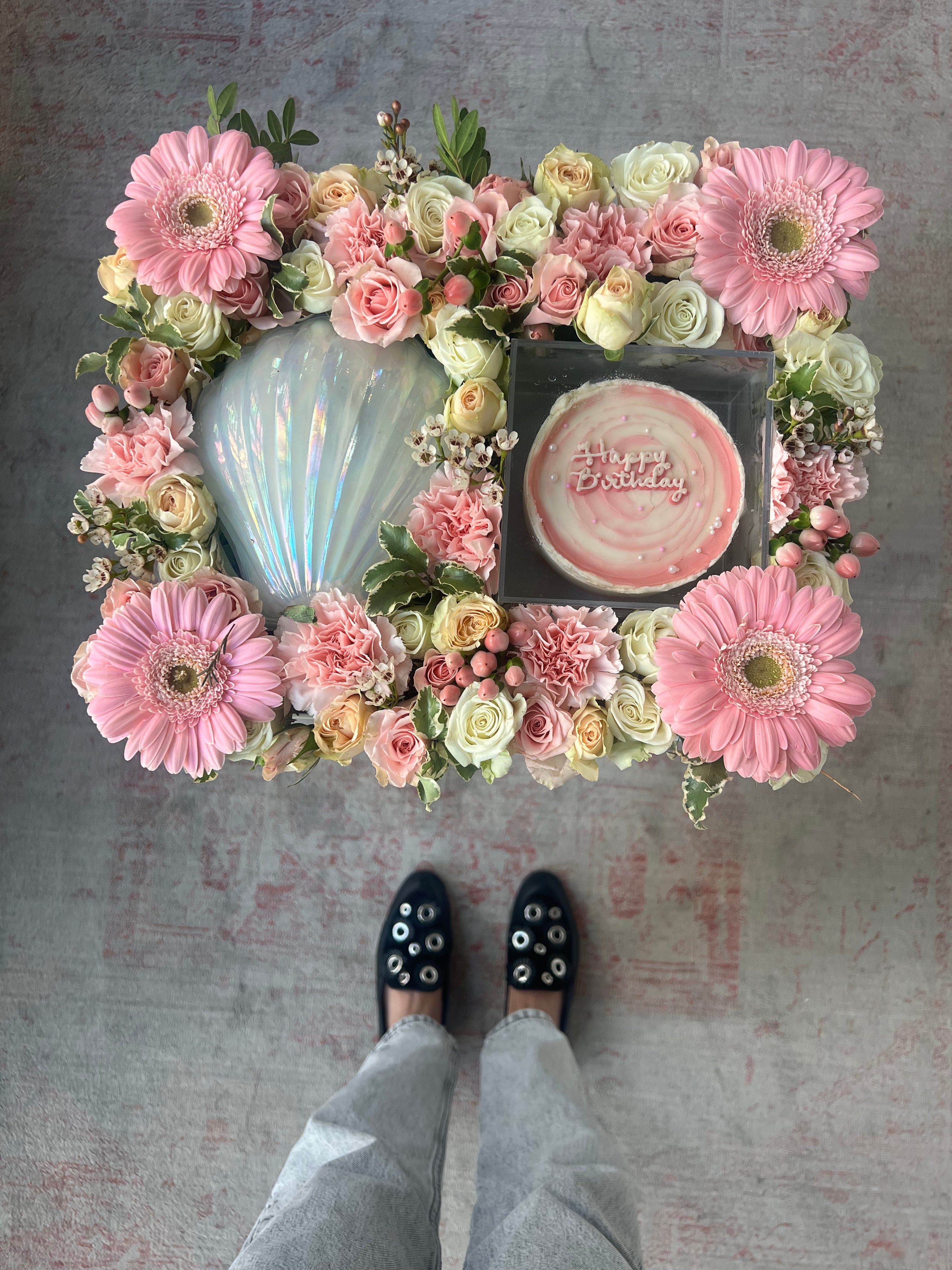 Perfectly Pearly Birthday Tray (w/ Candle)