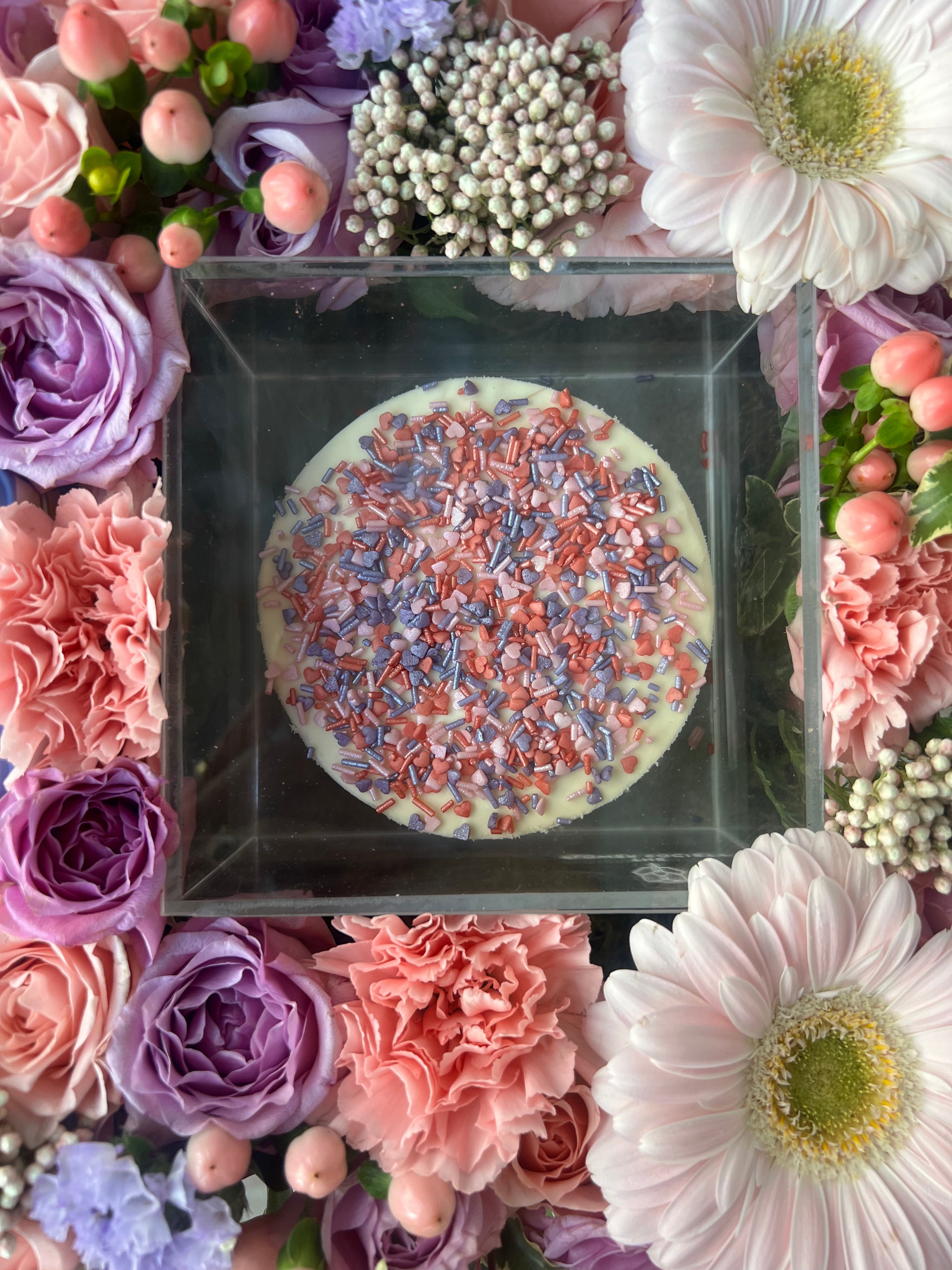 Wildflowers & Fern Tray w/ Tin Candle