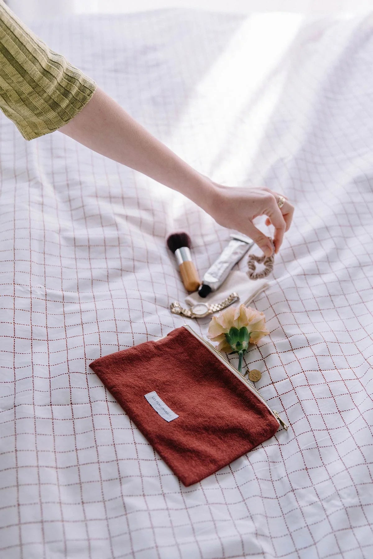 Small Canvas Pouch (Rust Red)