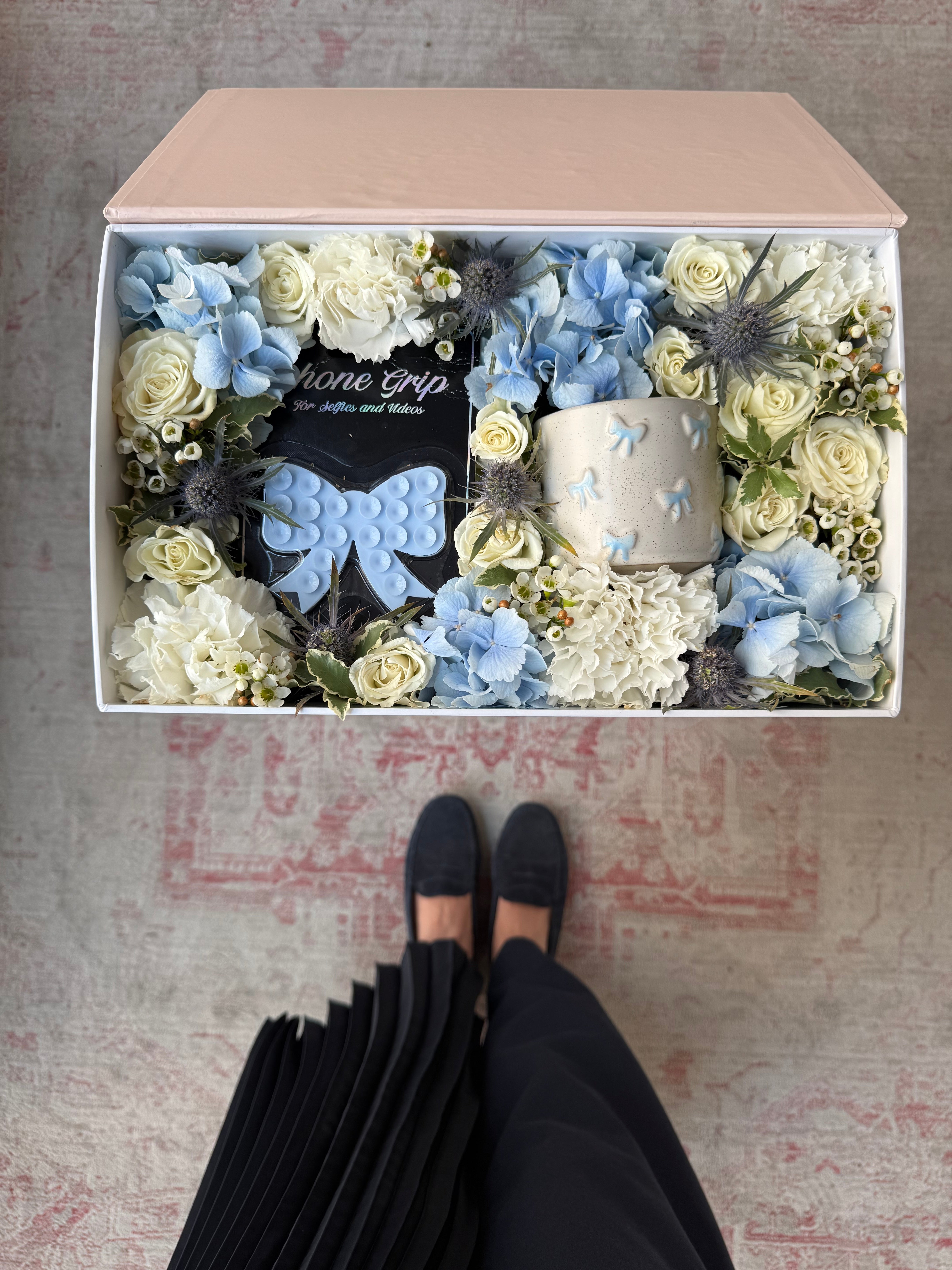 Blue Bow Birthday Parcel