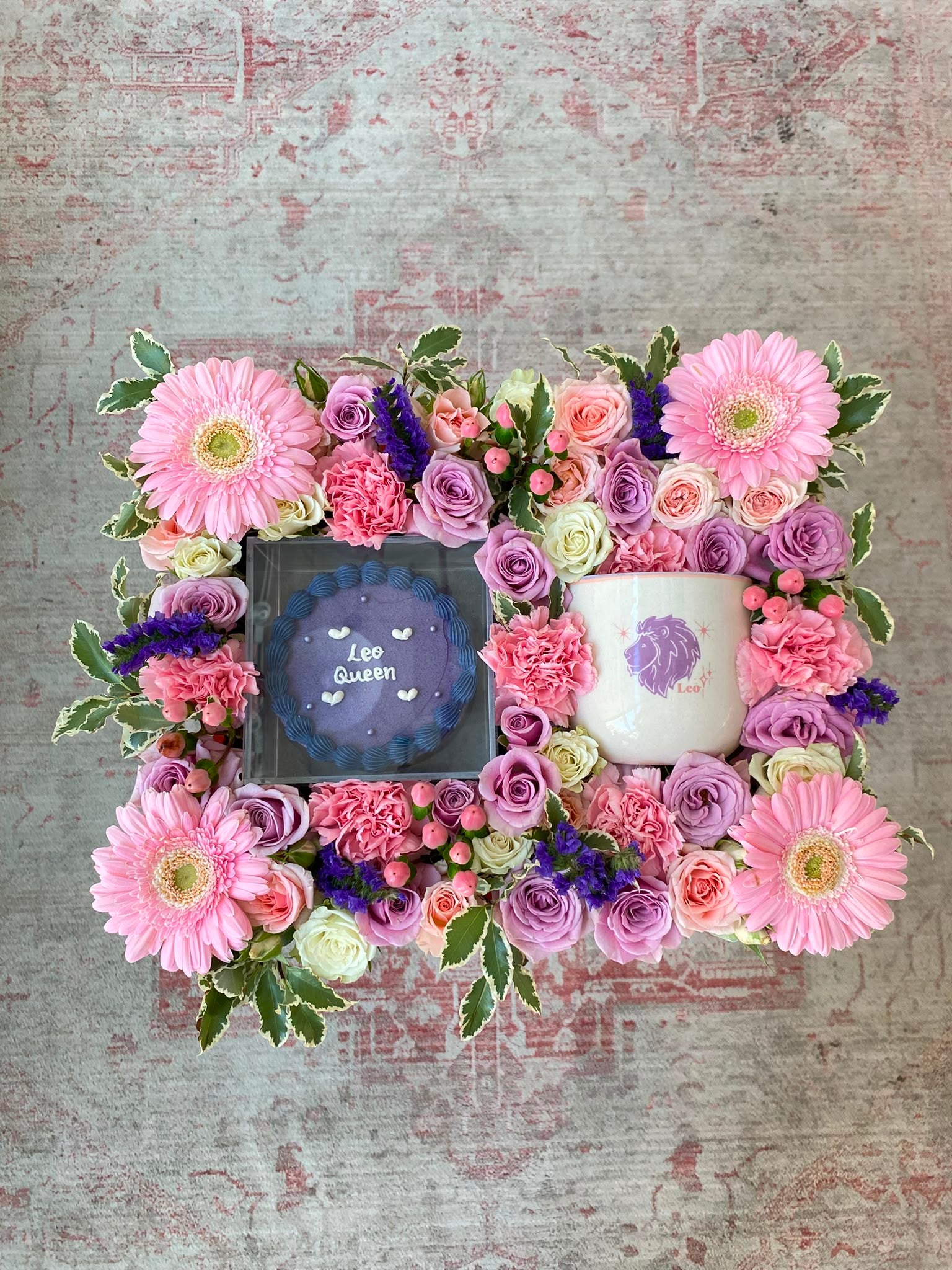 Pink Sparkle Tray w/ Leo Mug
