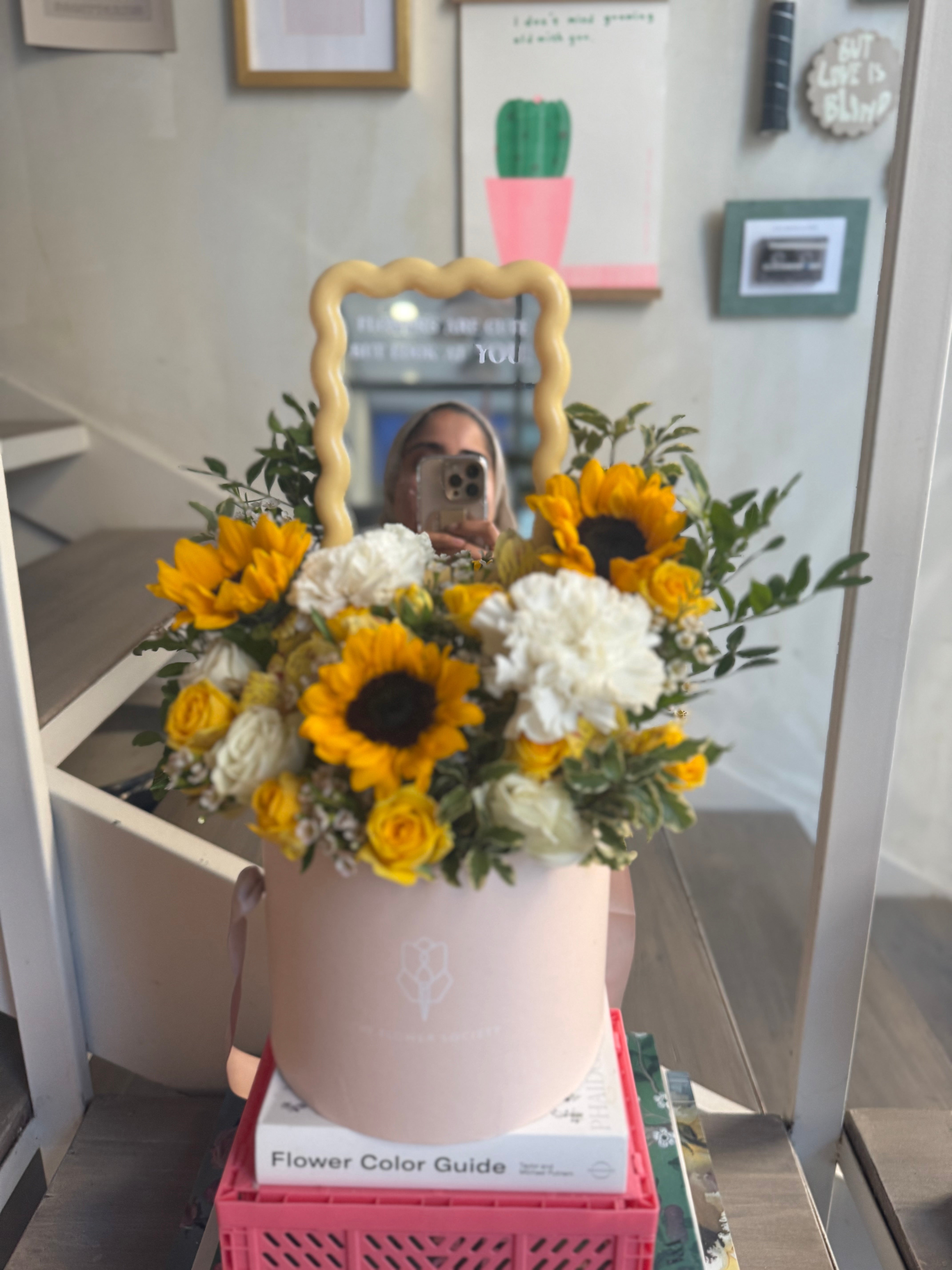 Yellow Mirror Hatbox