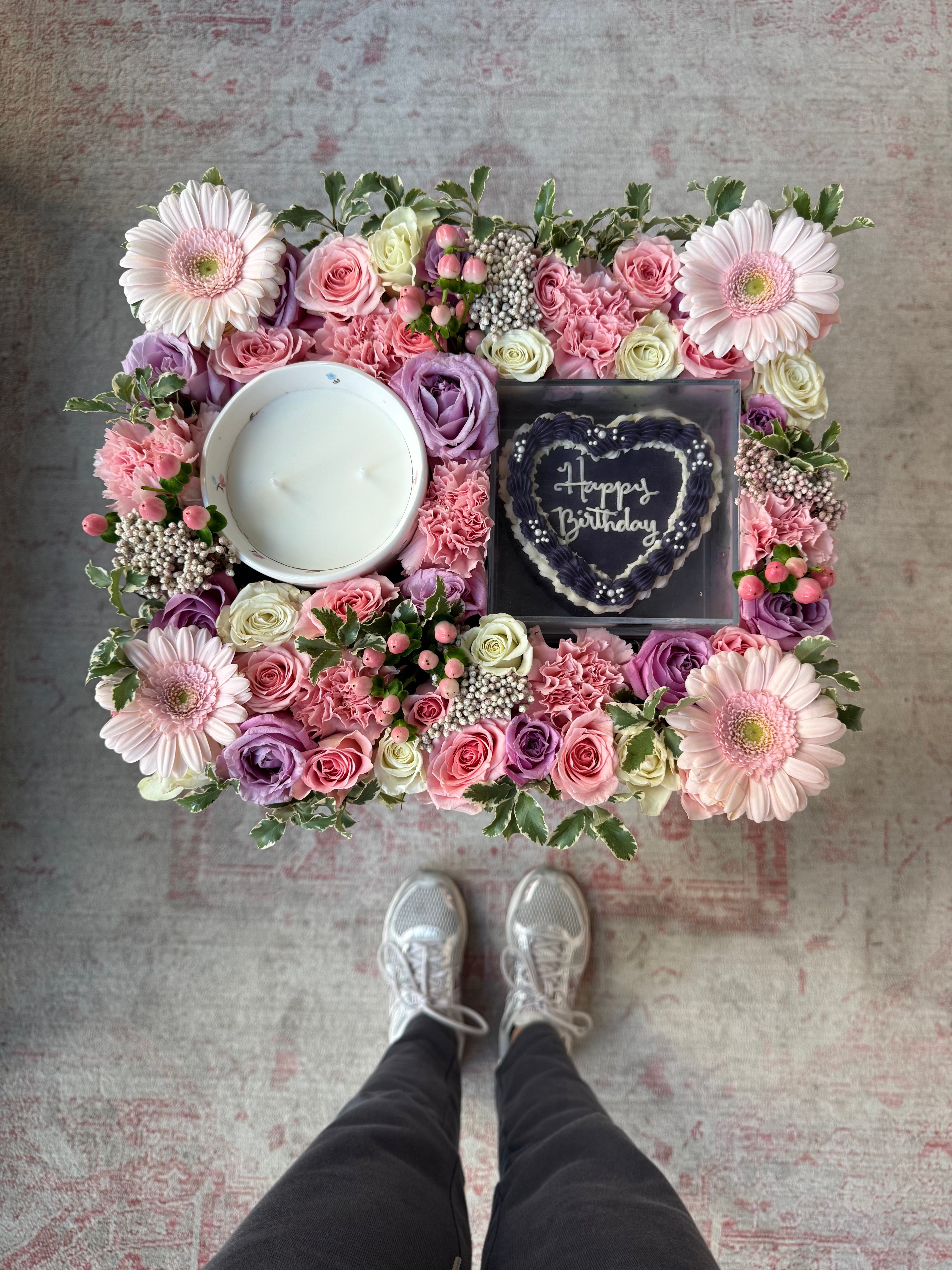 Ditsy Blooms Candle Birthday Tray