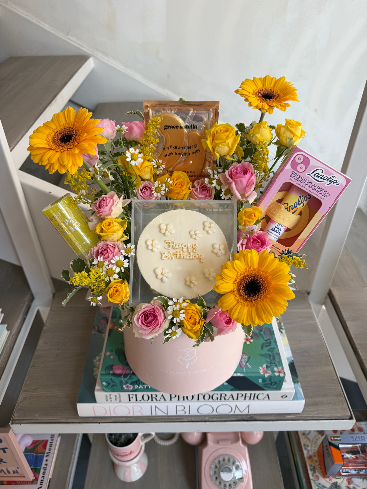 Pink Lemonade Cake Hatbox w/ Make Up