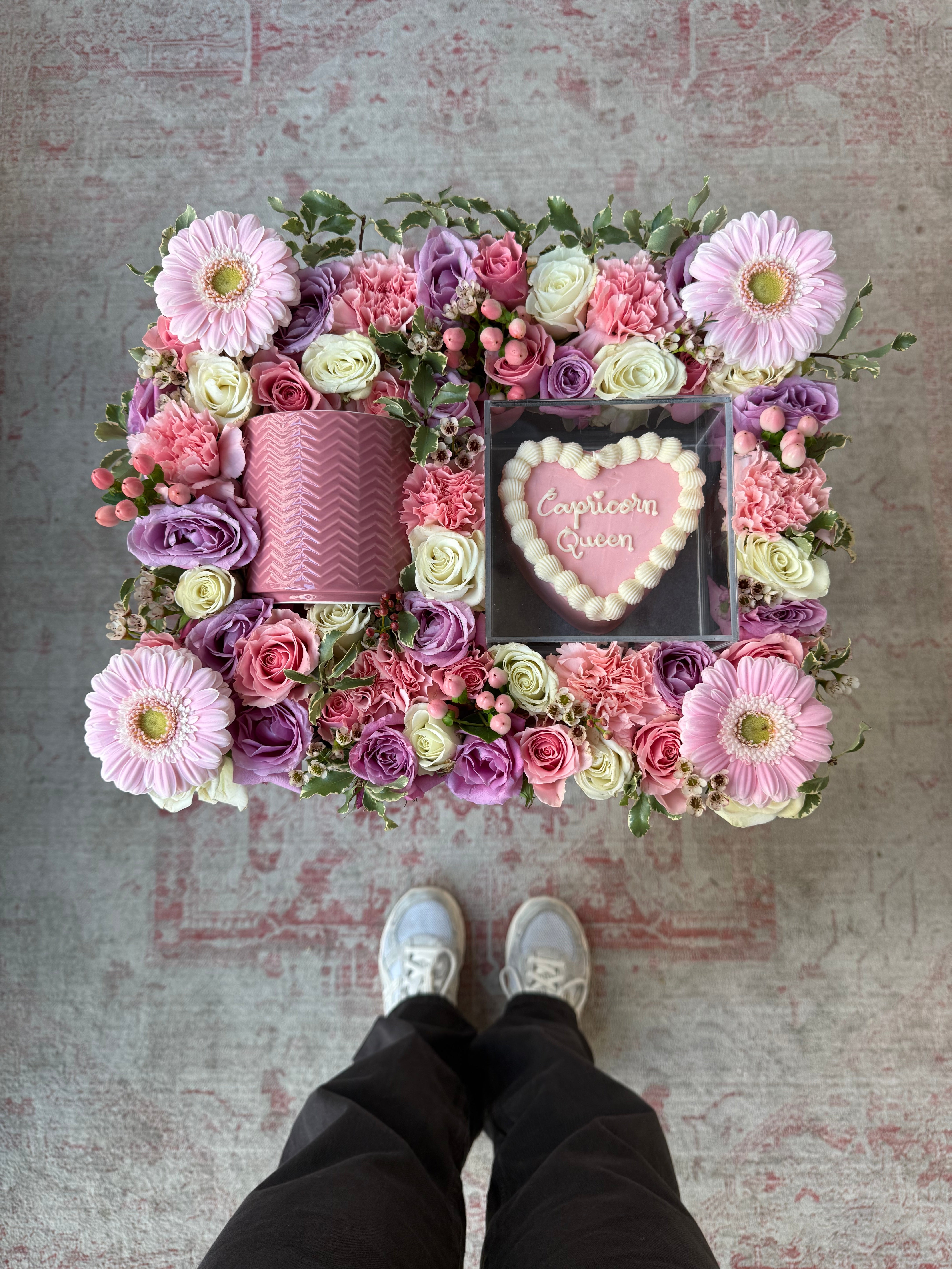 Capricorn Queen Birthday Tray (w/ Pink Mug)