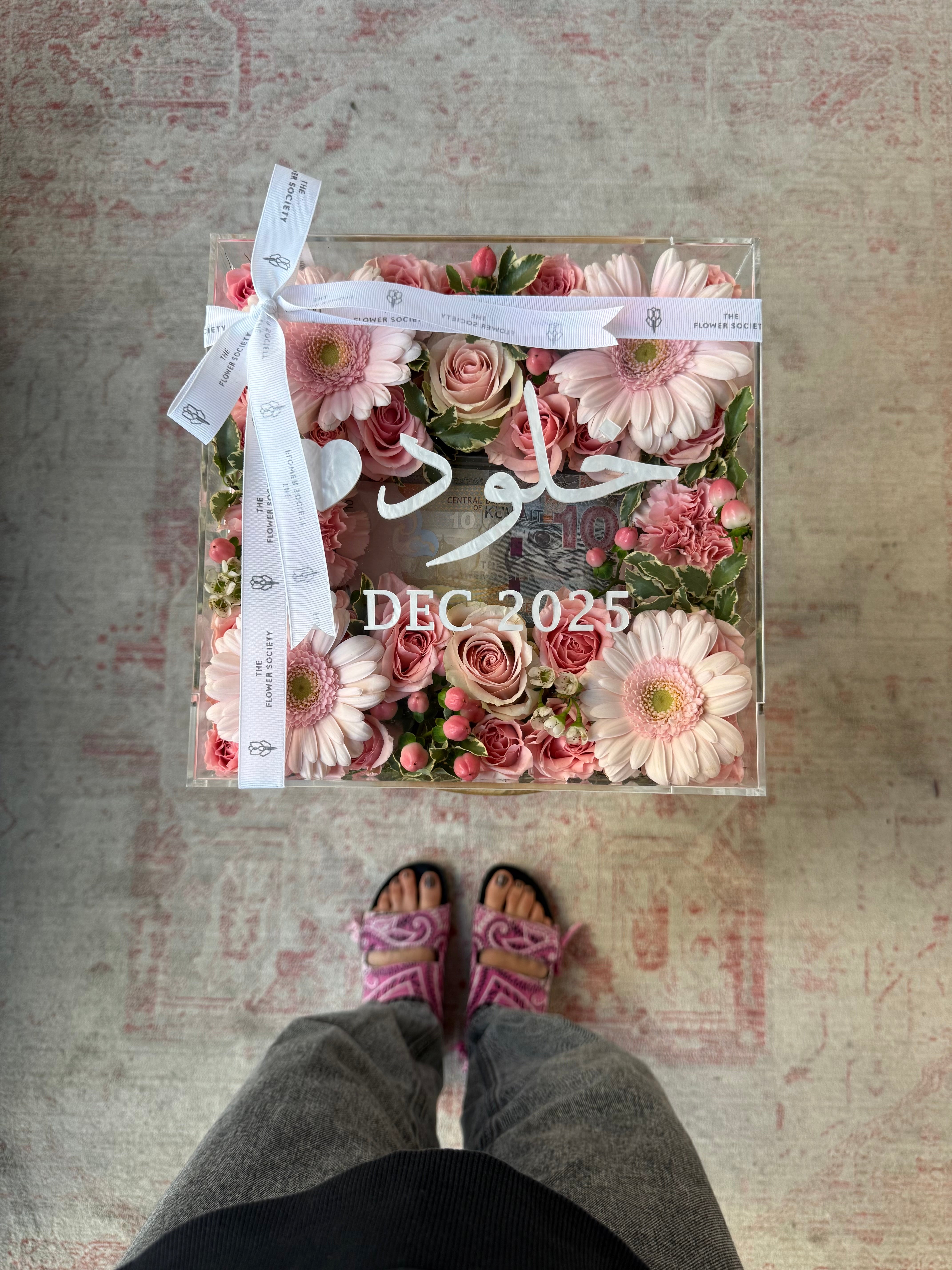 Pink Cash Acrylic Bloom Box - 24 Hour Customization Notice