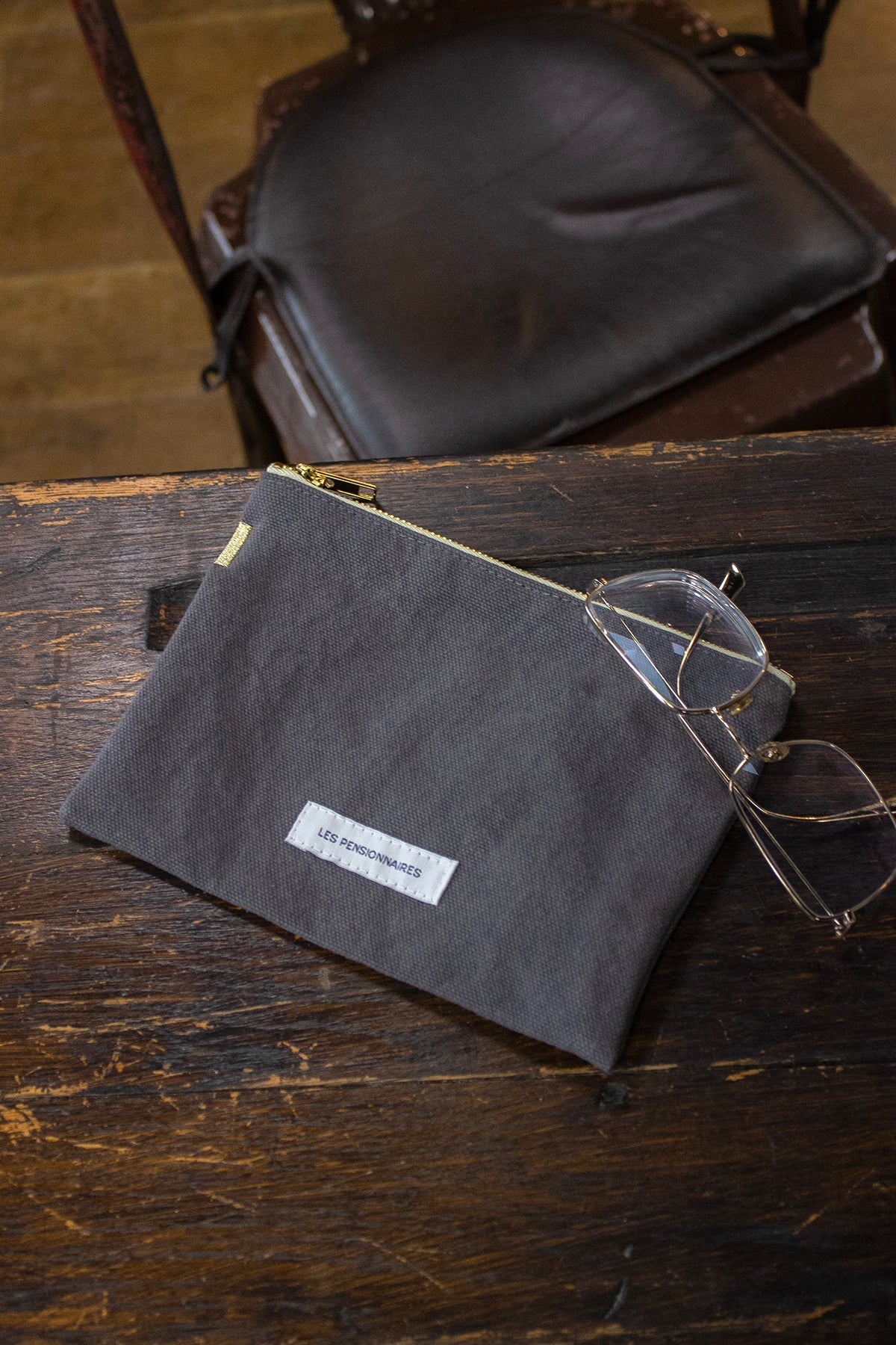 Small Canvas Pouch (Slate Grey)